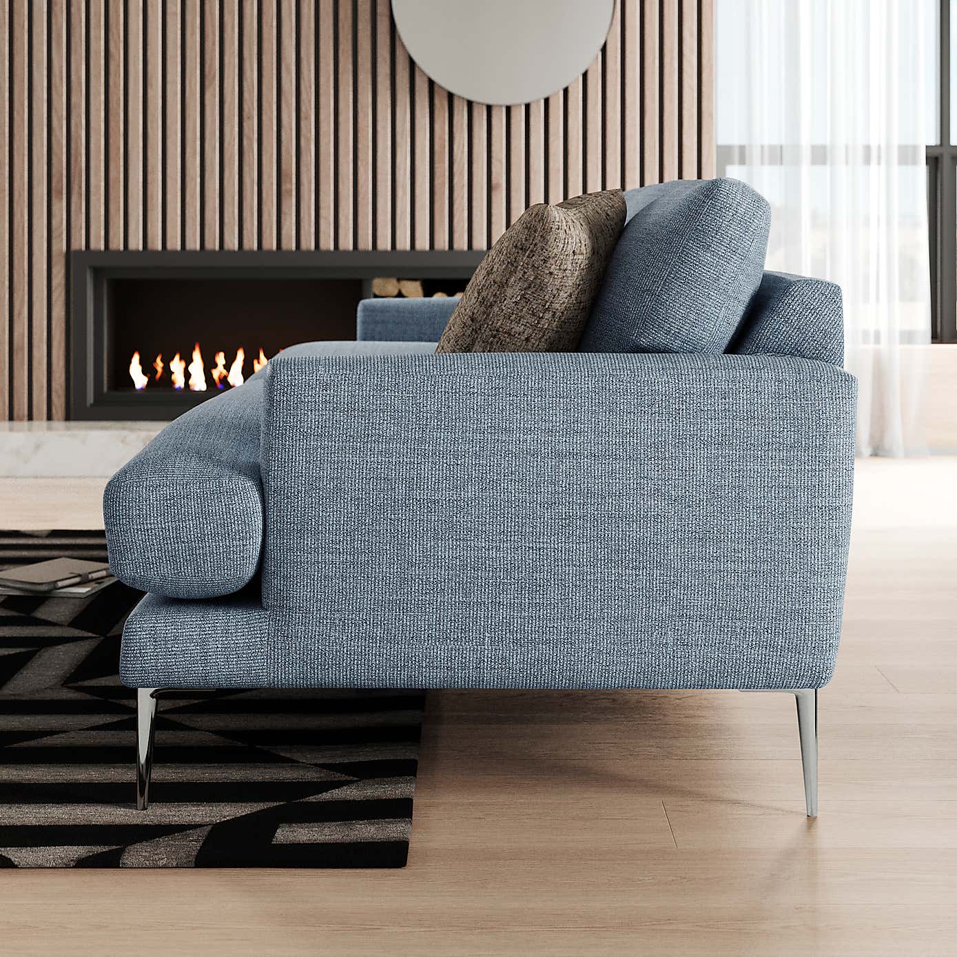 Lawson Chunky Tonal Weave 4 Seater Sofa