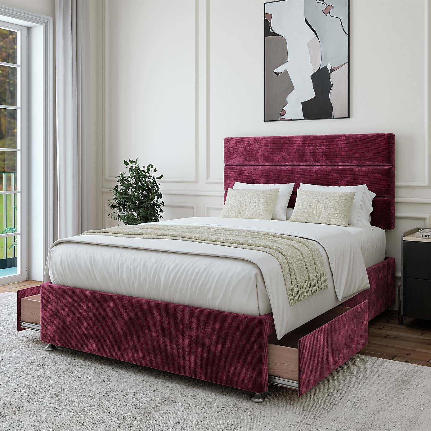 Bedmaster Luxury Chenille Universal Divan Base