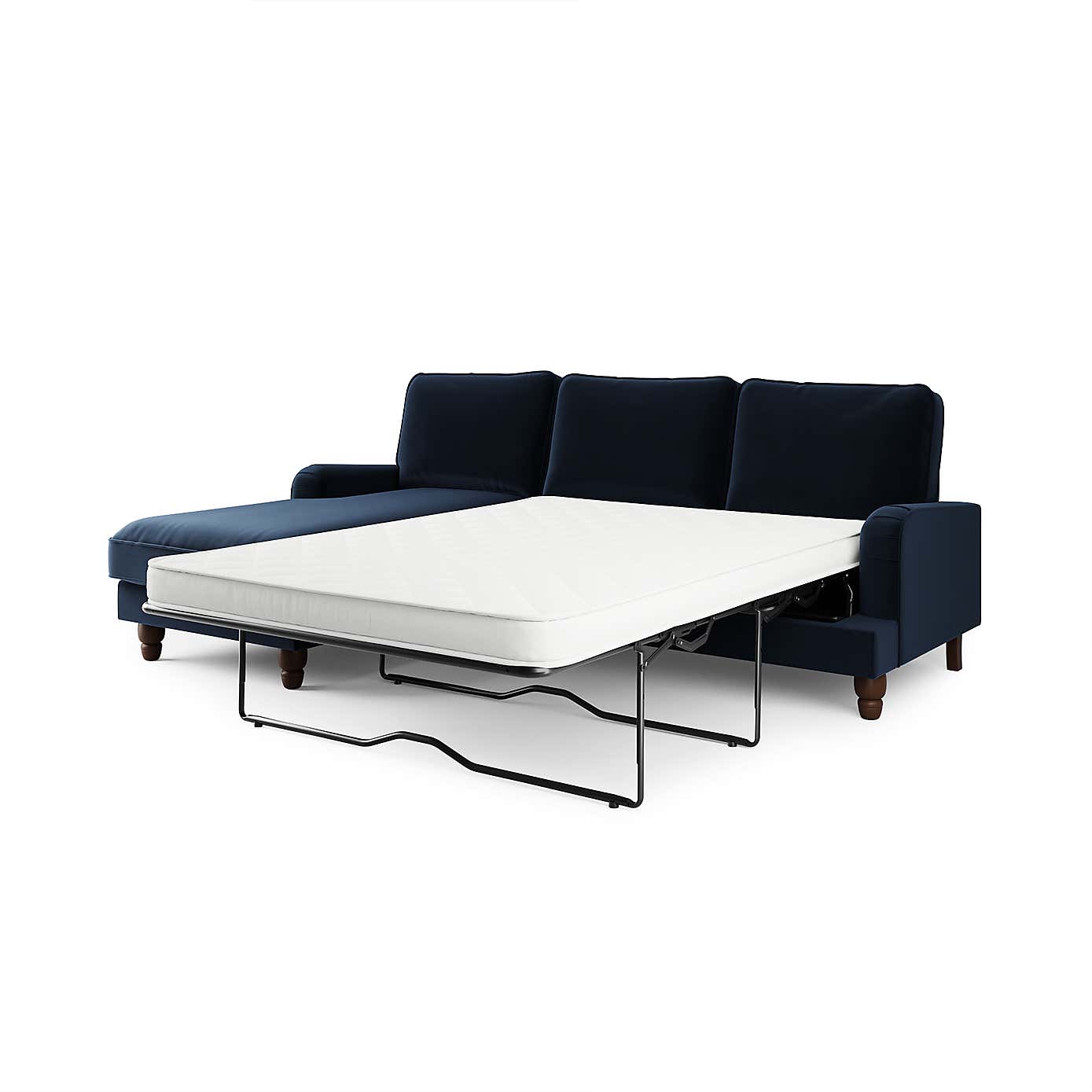 Beatrice Matte Velvet 4 Seater Corner Chaise Double Sofa Bed