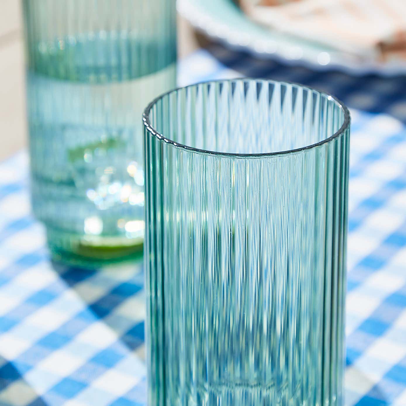 Ribbed Acrylic Tumbler Glass