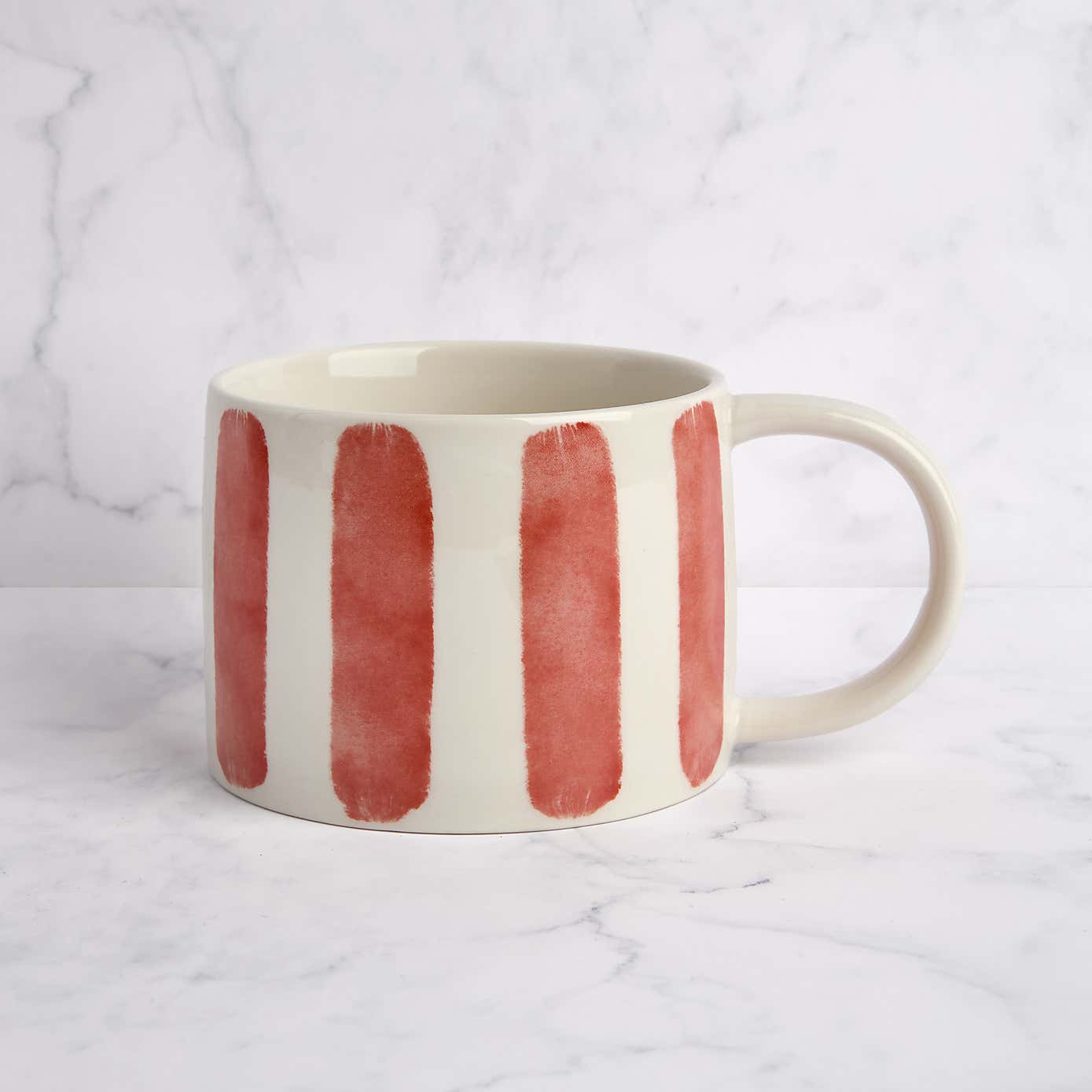 Striped Stoneware Mug