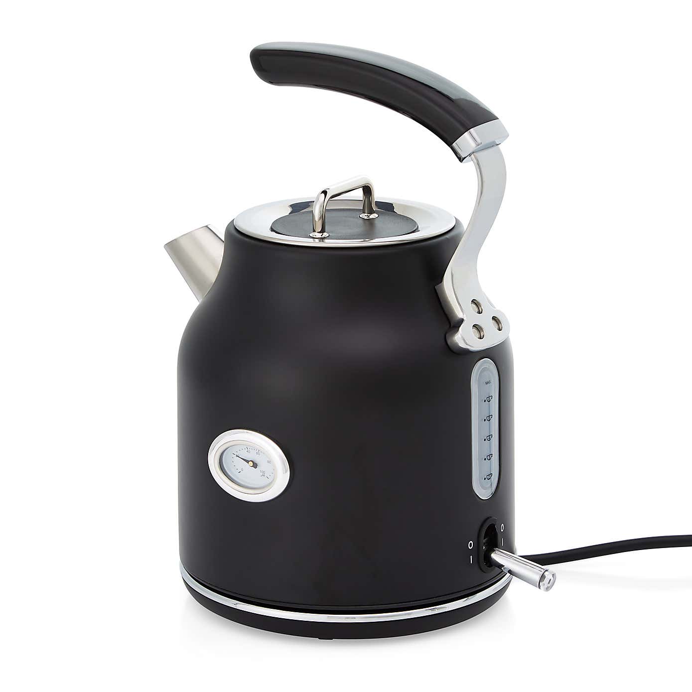 Retro 1.7L 3KW Matt Black Kettle