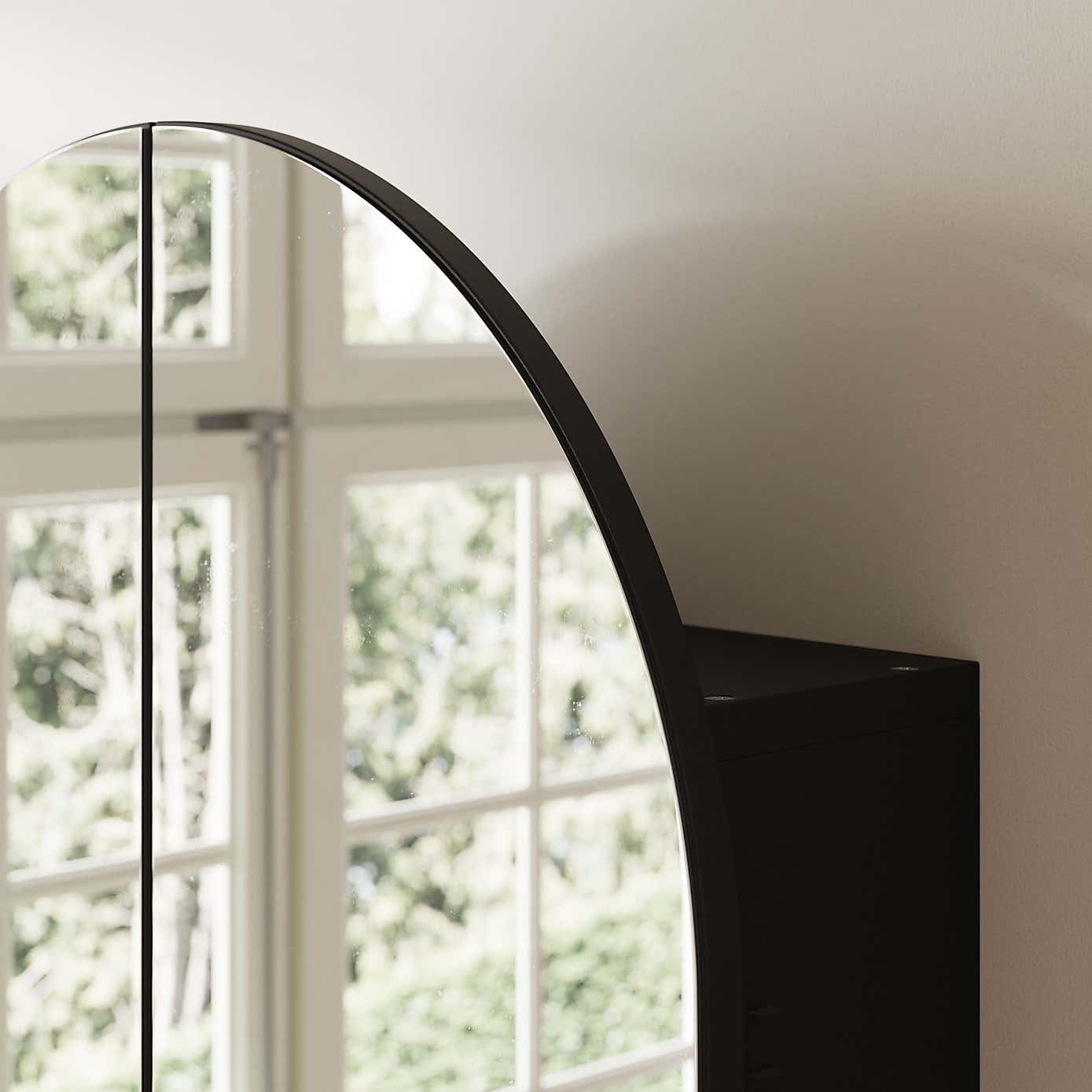 Zia Arched Mirror Wall Cabinet