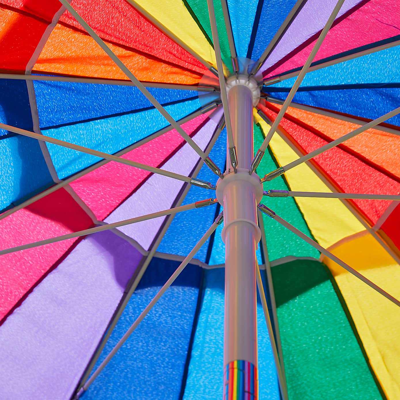 2.5m Rainbow Tilt Beach Parasol