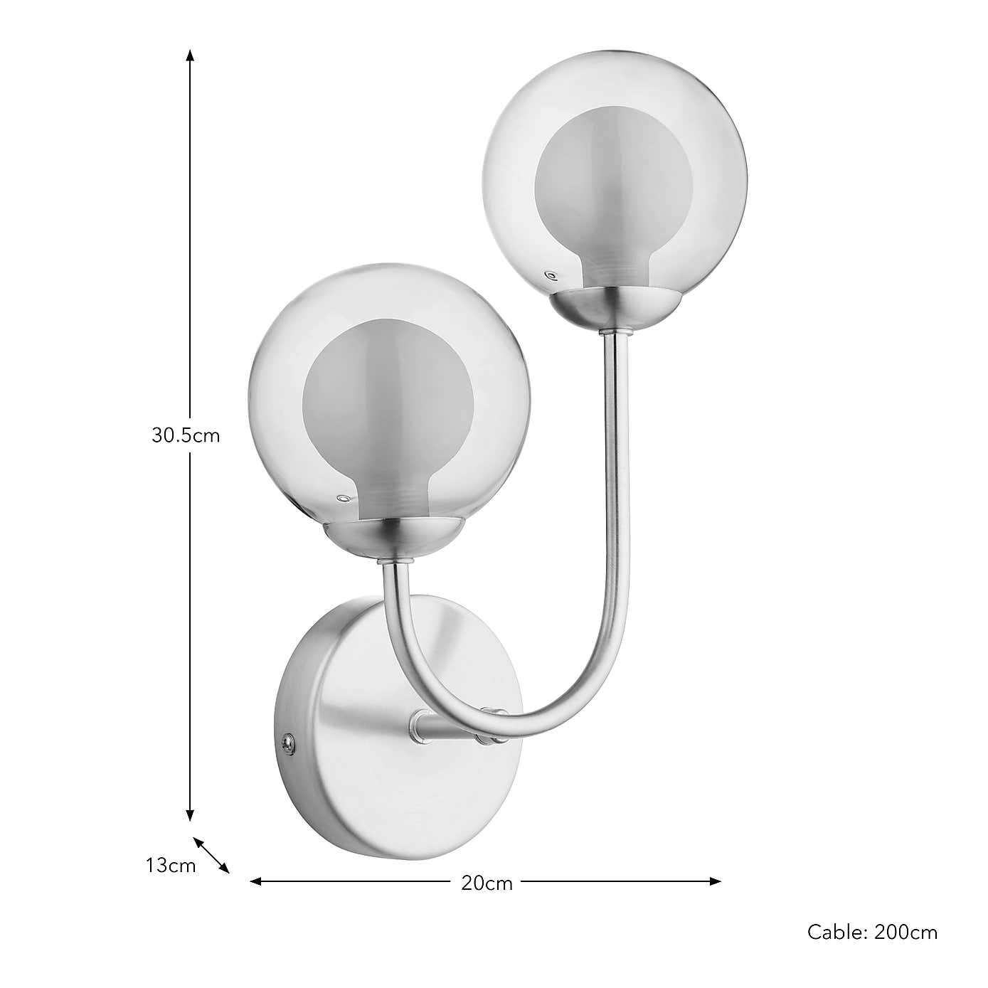 Eliza 2 Light Wall Light