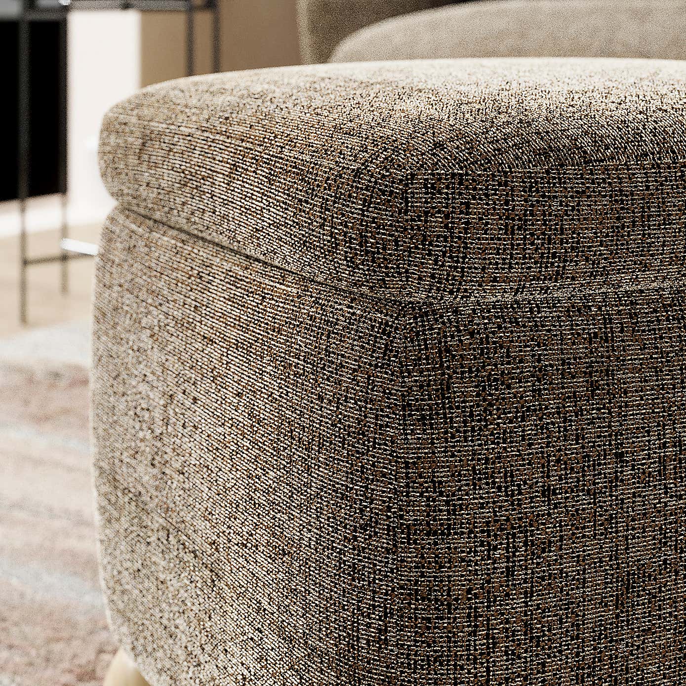 Nylah Luxe Boucle Storage Footstool