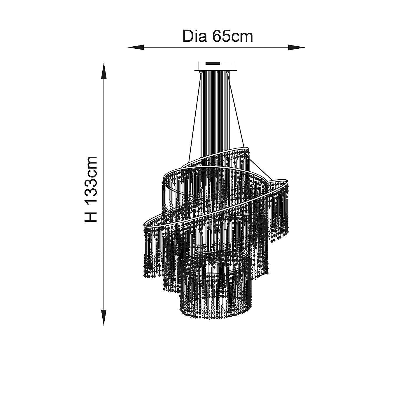 Camille 24 Light 73cm Chandelier