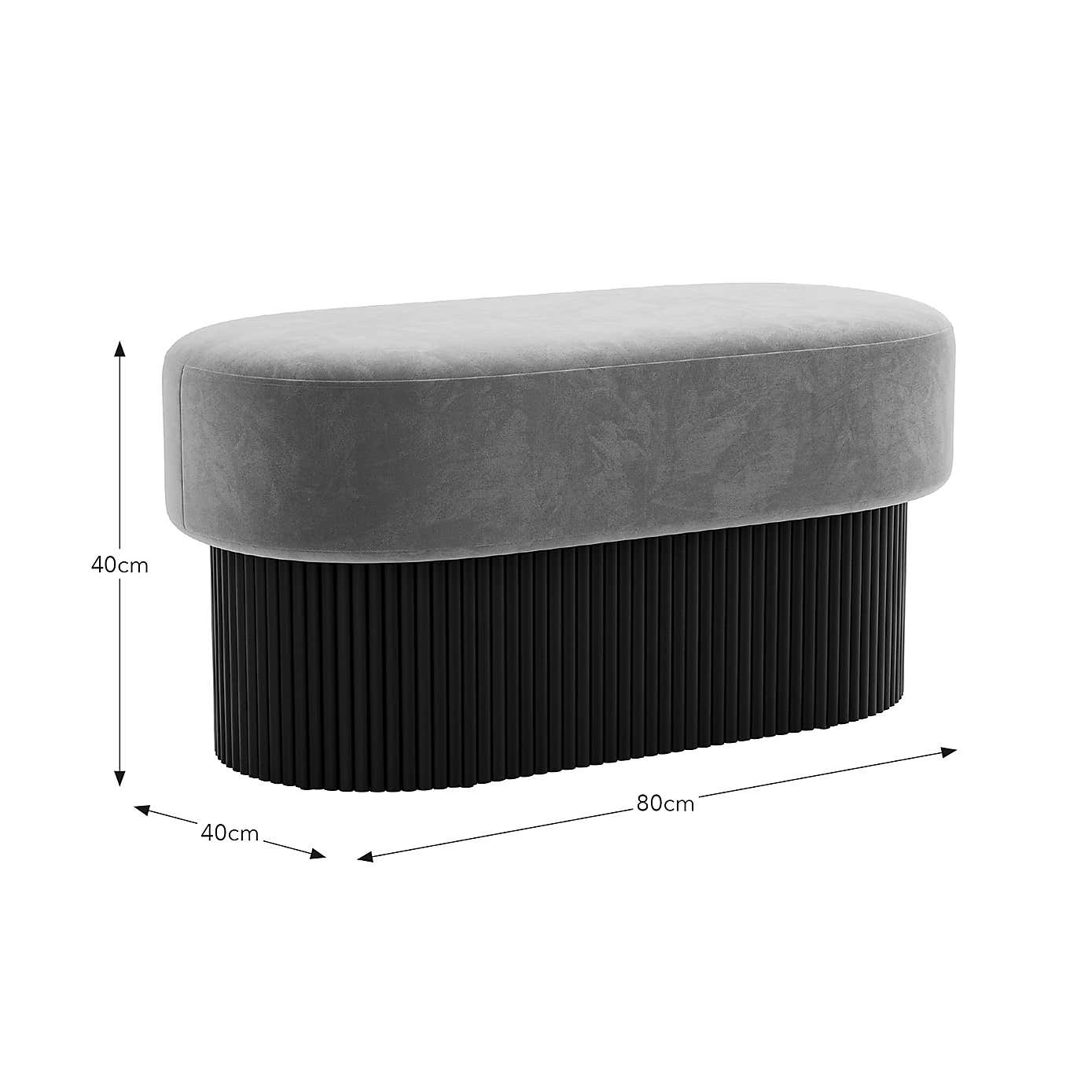 Amari Fluted Storage Ottoman