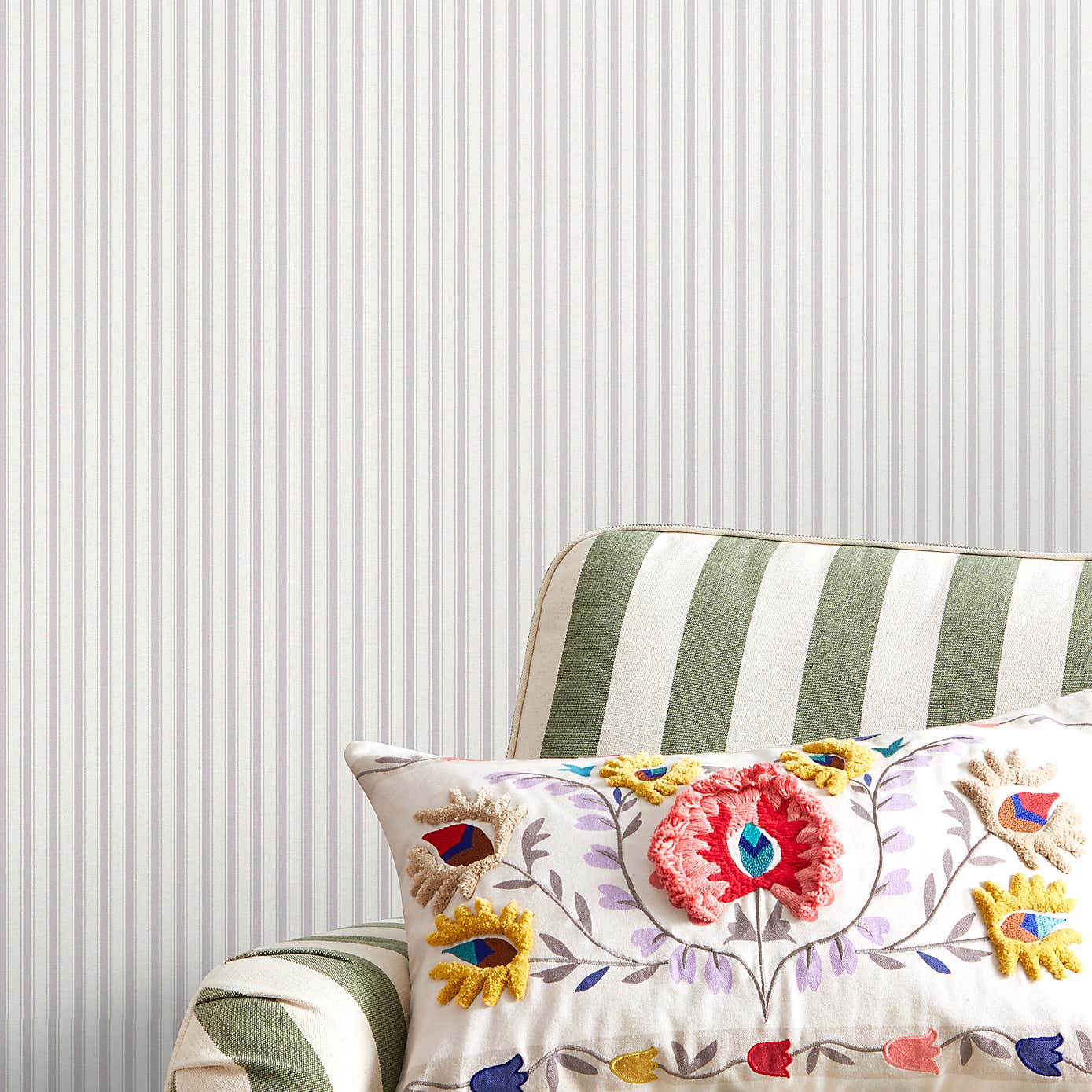 Ticking Stripe Wallpaper
