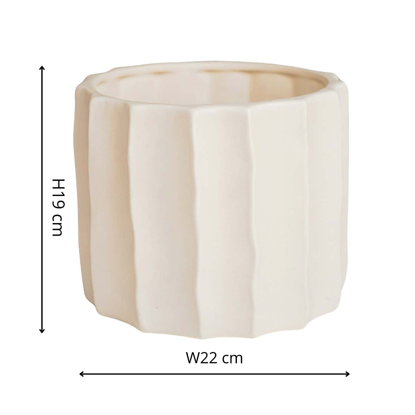 Kew Organic Ripple Bone Planter