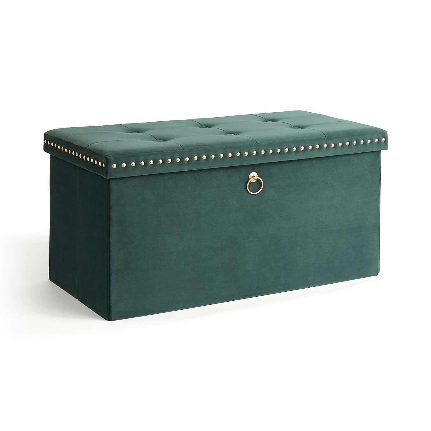 Velvet Rectangular Ottoman