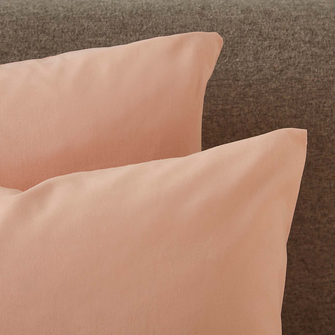 Soft Cotton Plain Standard Pillowcase Pair