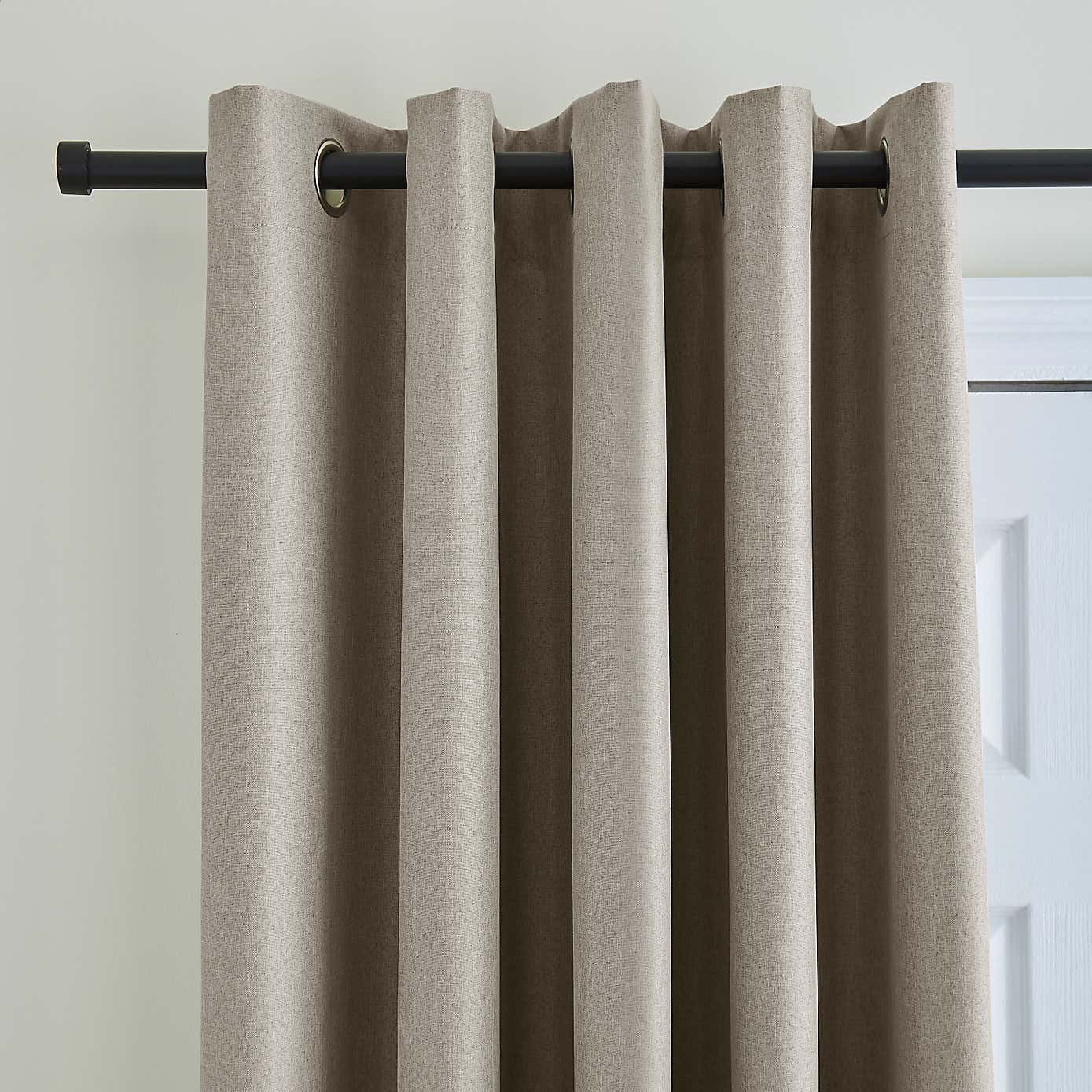 Berlin Blackout Eyelet Door Curtains