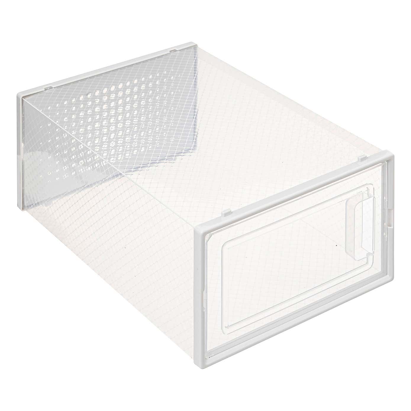Stackable Set of 4 Clear Shoe Boxes