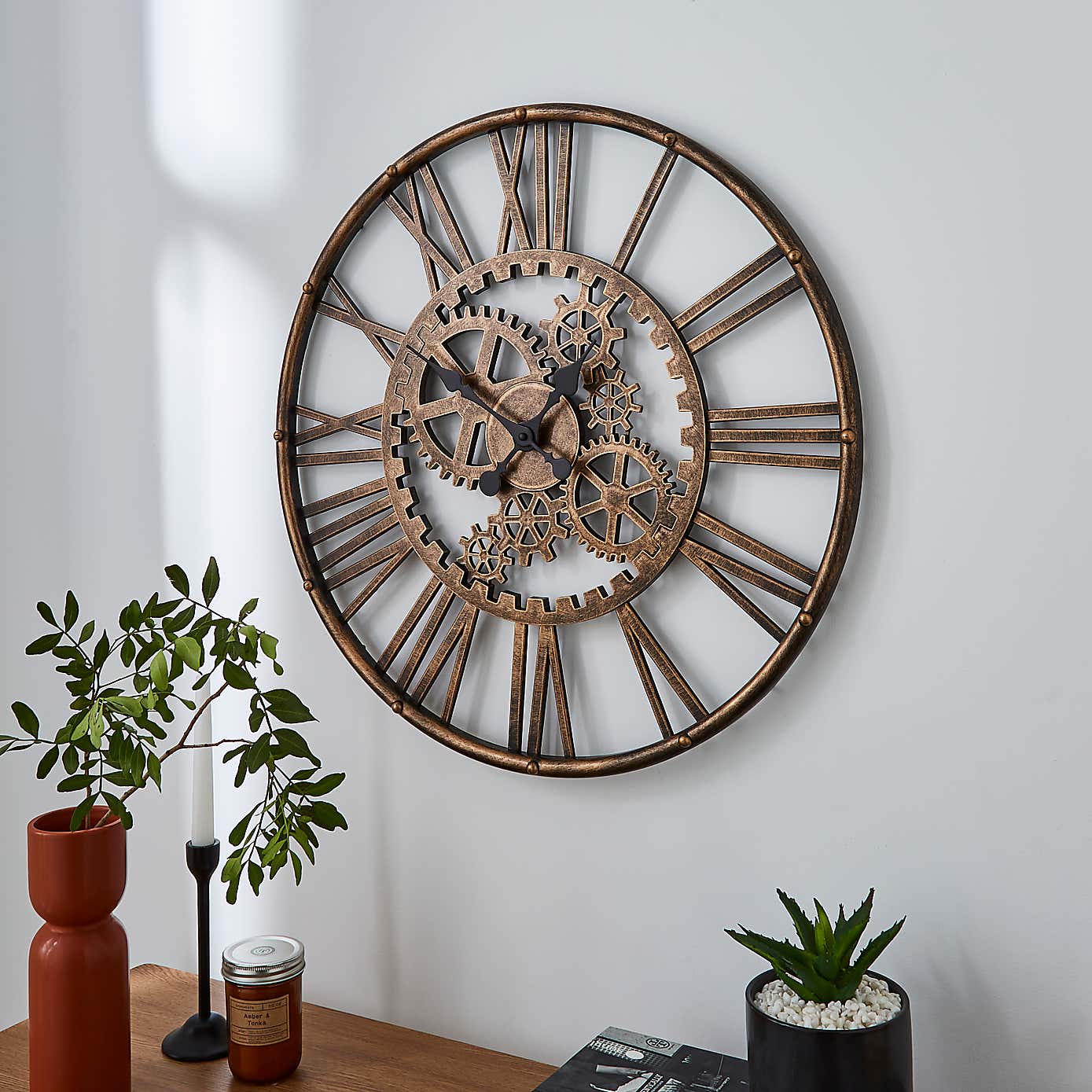 Indoor Outdoor Cogs Clock 60cm