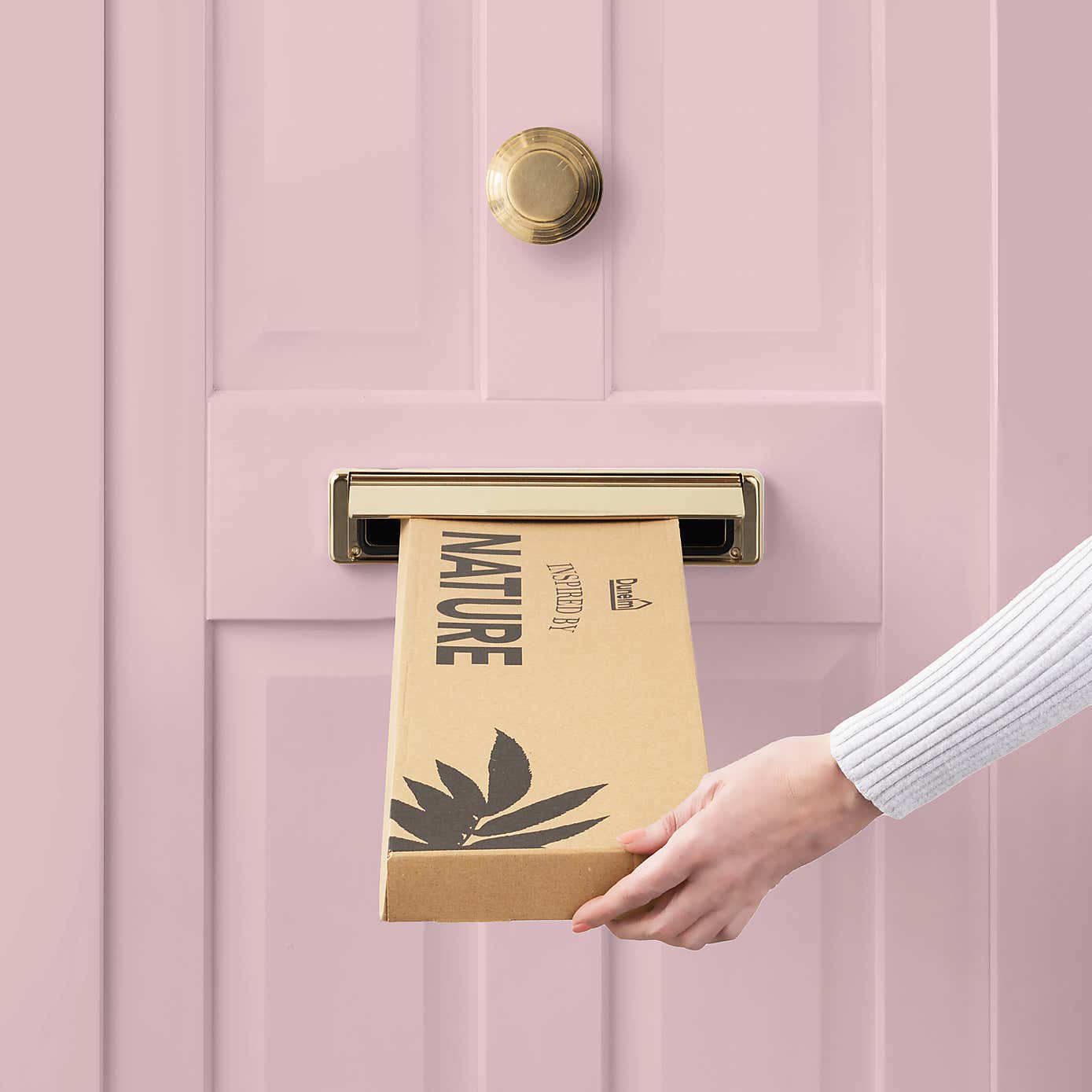 Artificial Bird of Paradise and Palm Letterbox Bouquet