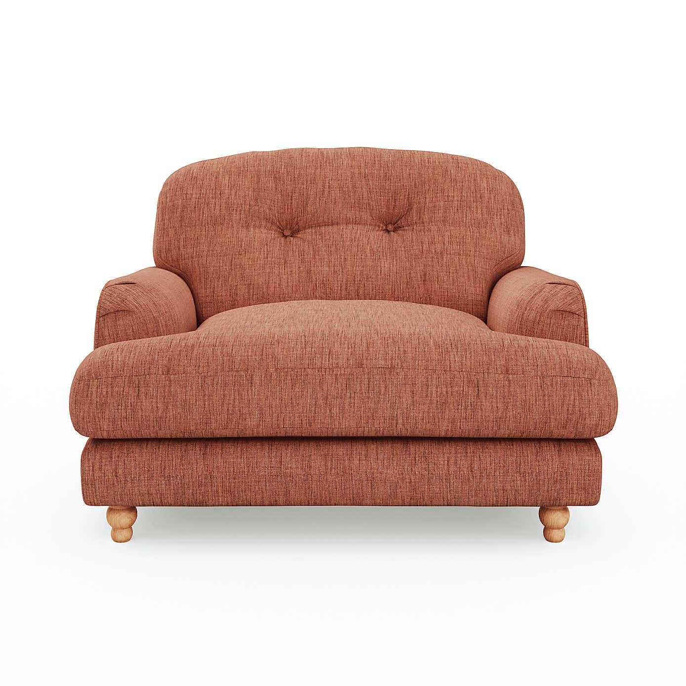 Martha Faux Linen Snuggle Chair