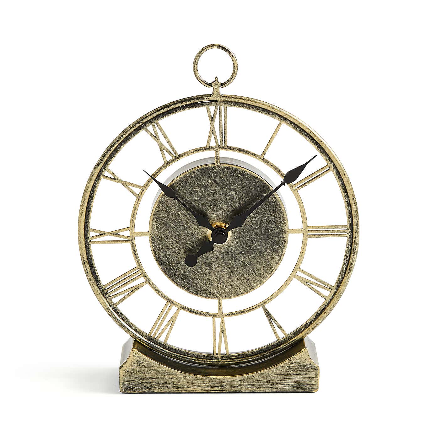 Churchgate Antique Brass Skeleton Mantel Clock