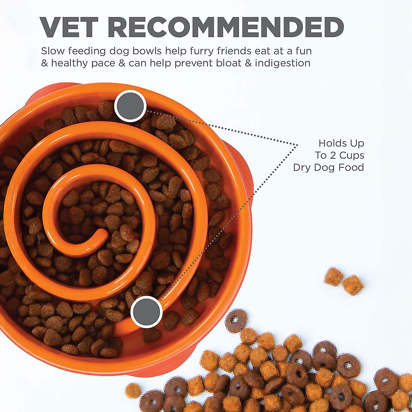 Rosewood Fun Feeder Swirl Pet Bowl