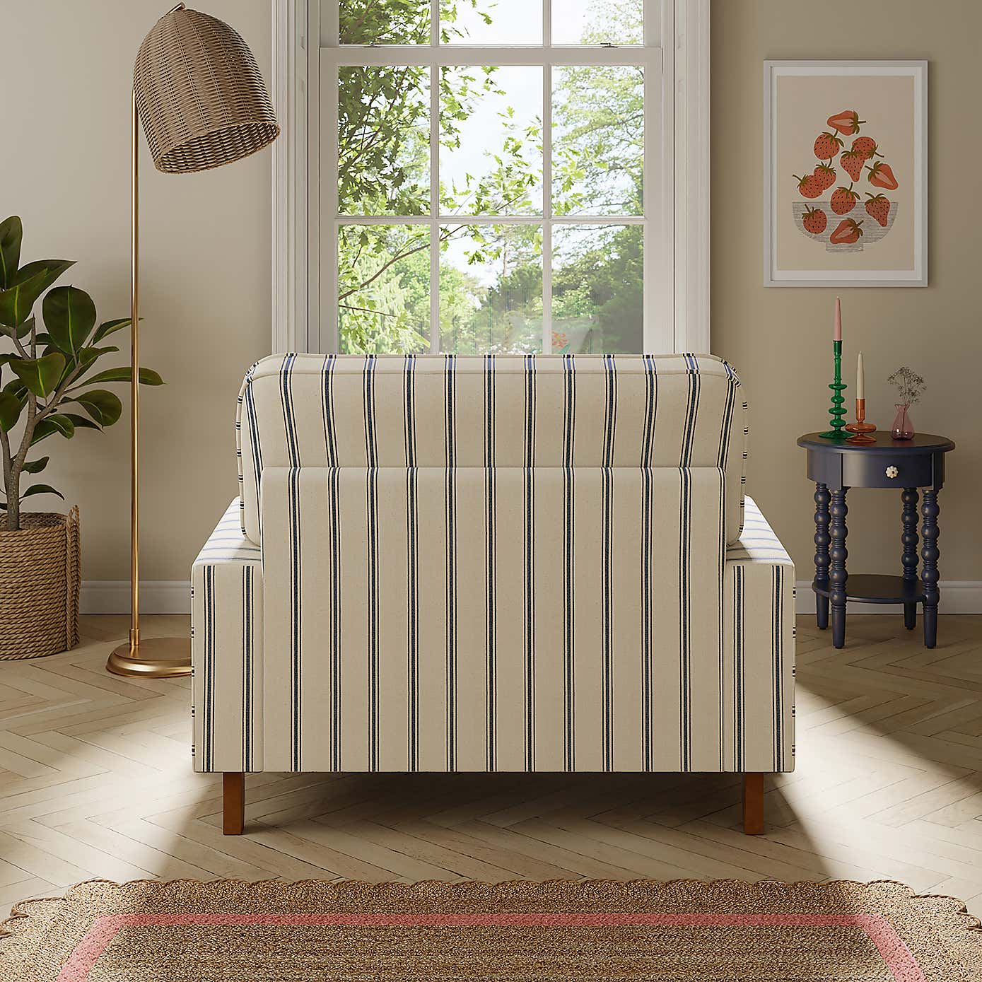 Beatrice Folkstone Stripe Snuggle Chair