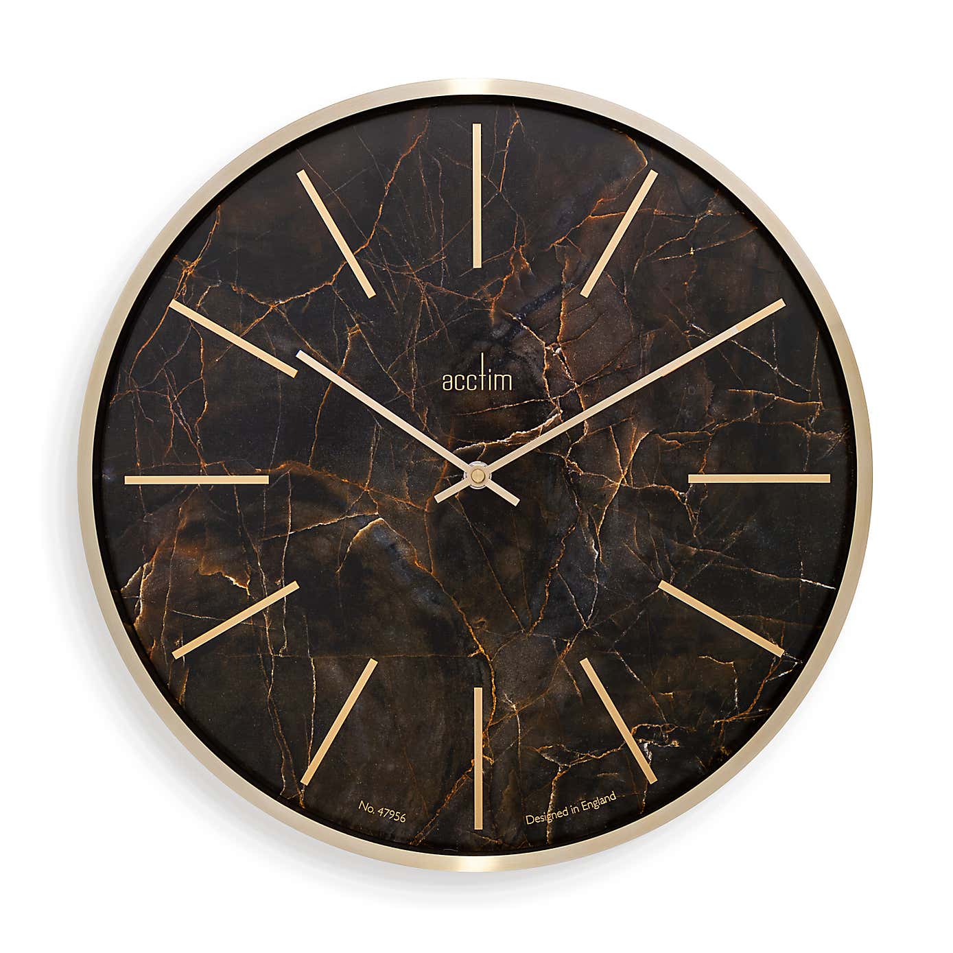 Acctim Luxe Wall Clock Quartz 40cm Brass
