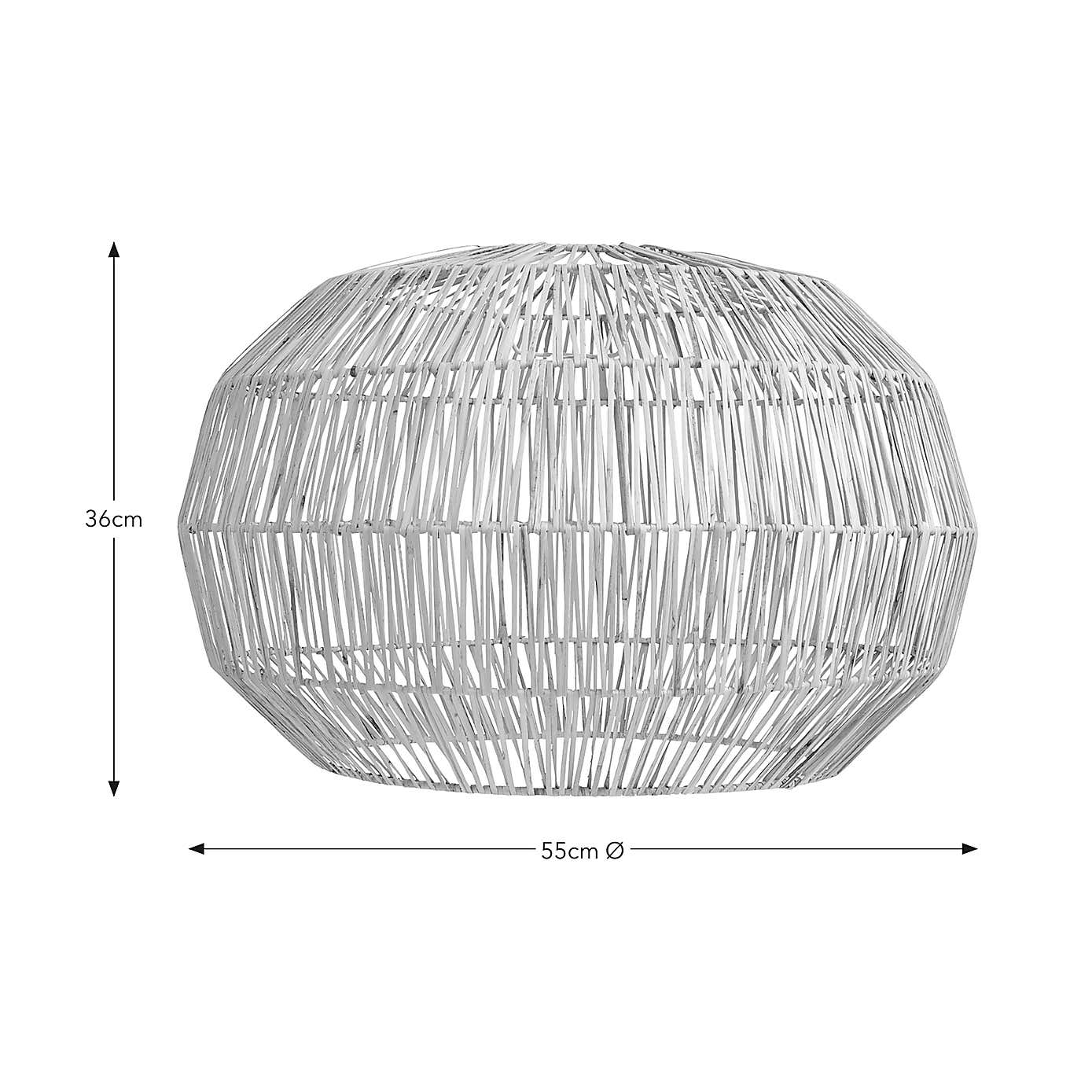 Wicker Woven Easy Fit Pendant Shade