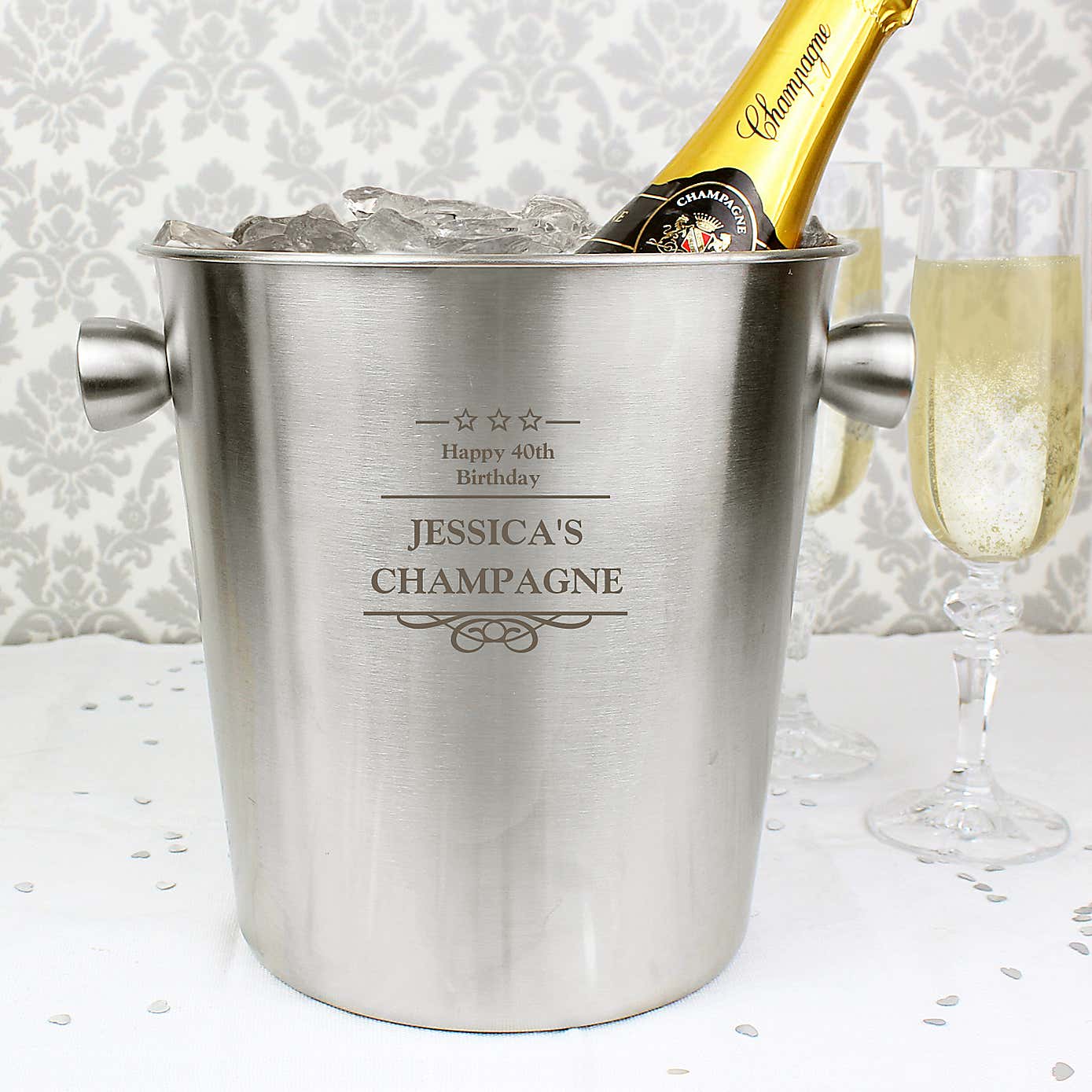 Personalised Decorative Stainless Steel Ice Bucket