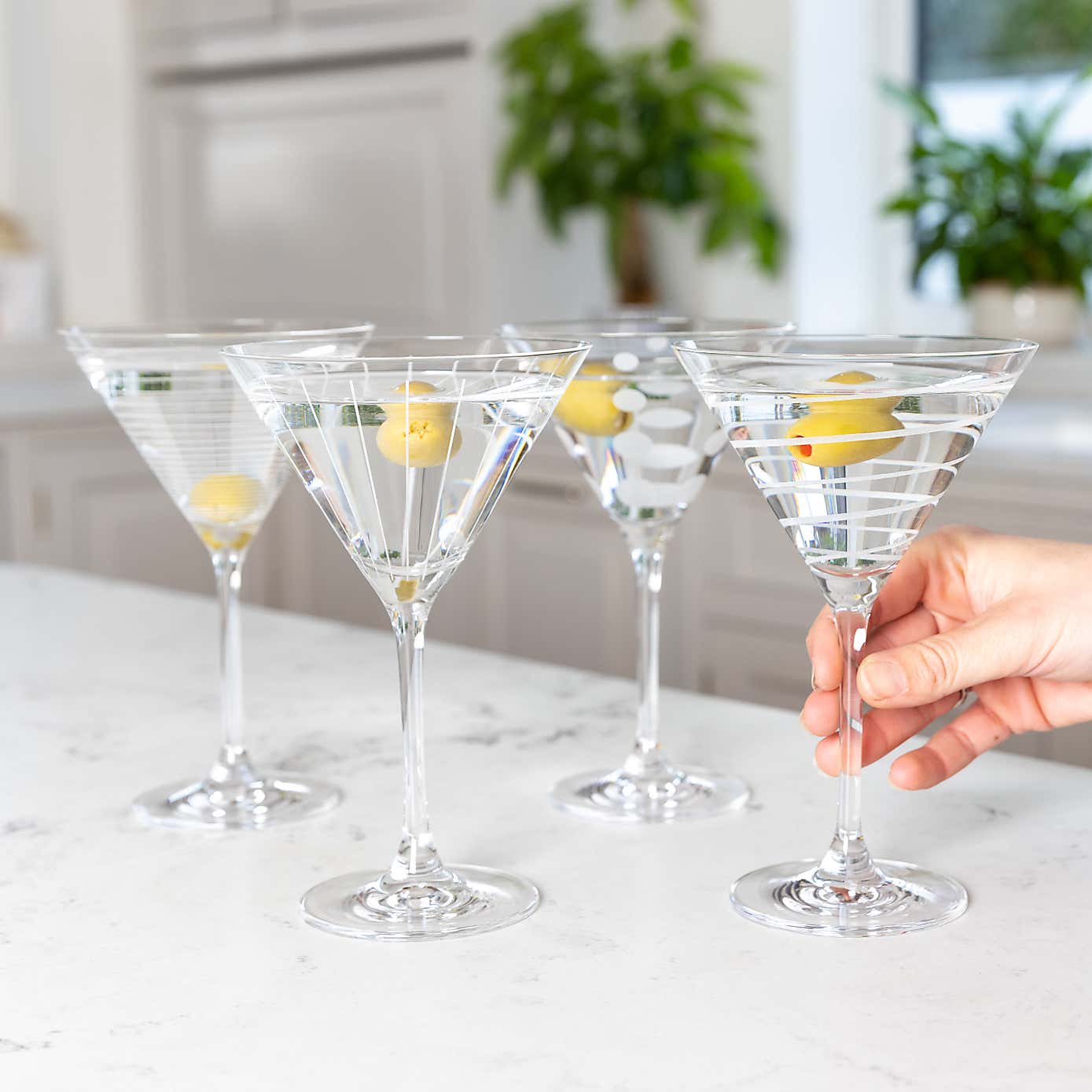 Set of 4 Mikasa Cheers Martini Glasses