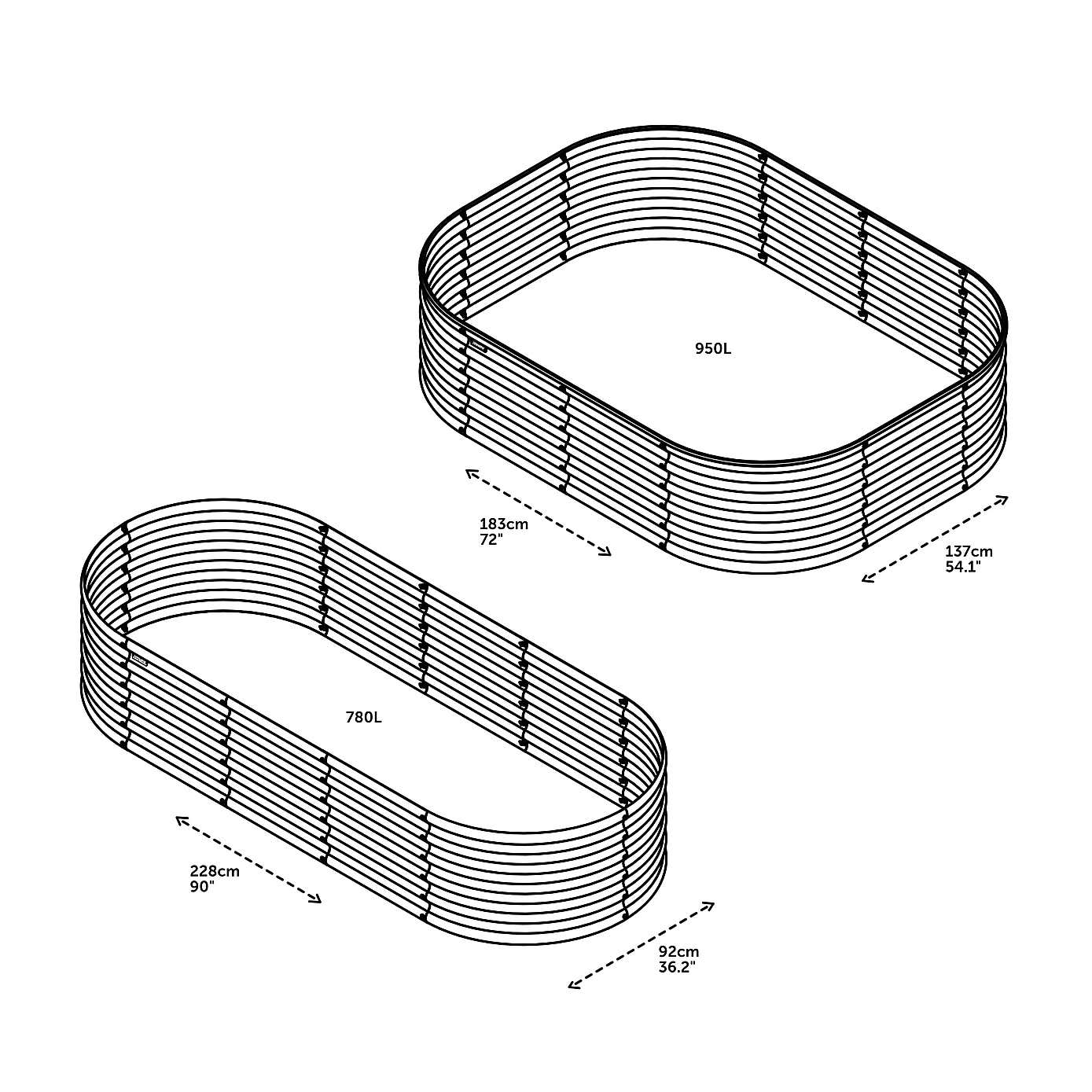 VegTrug VegTub Modular Metal Raised Bed Kit