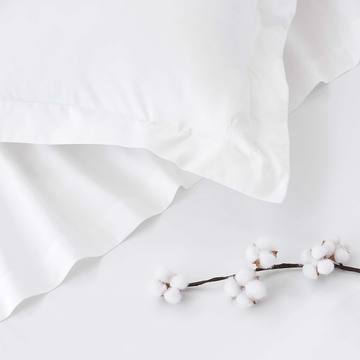 Dorma 300 Thread Count 100% Cotton Sateen Plain Oxford Pillowcase