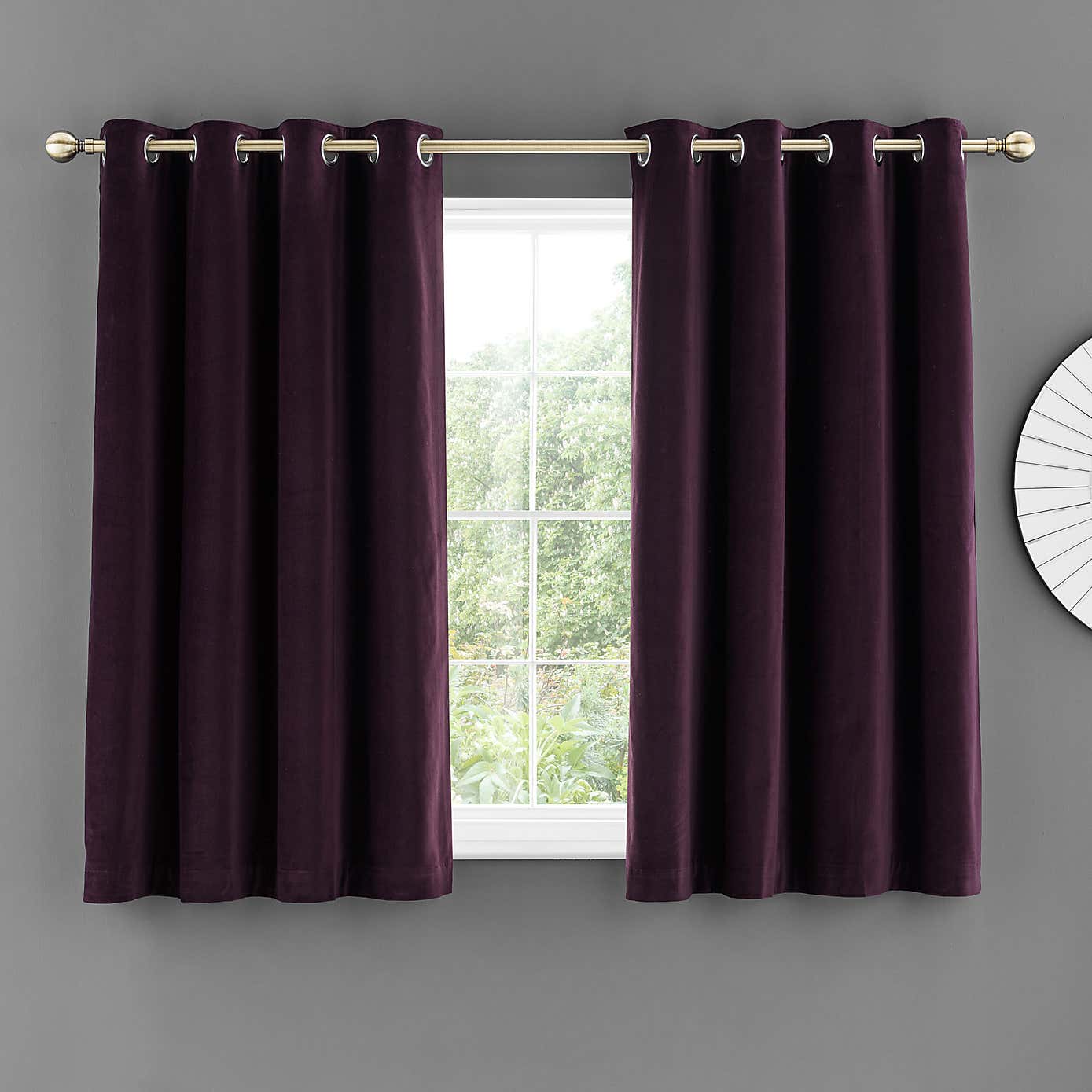Clara Velvet Eyelet Curtains