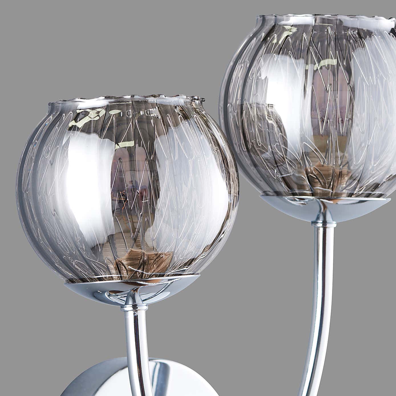 Arta 2 Light Chrome Wall Light