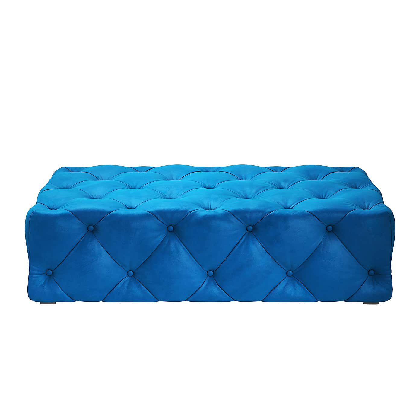 Buttoned Velvet Large Footstool