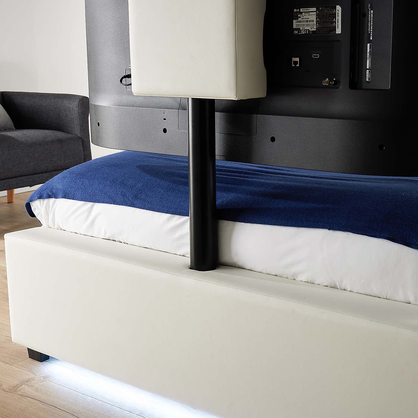 X Rocker Living Ava TV Bed with LED Lights and TV Mount