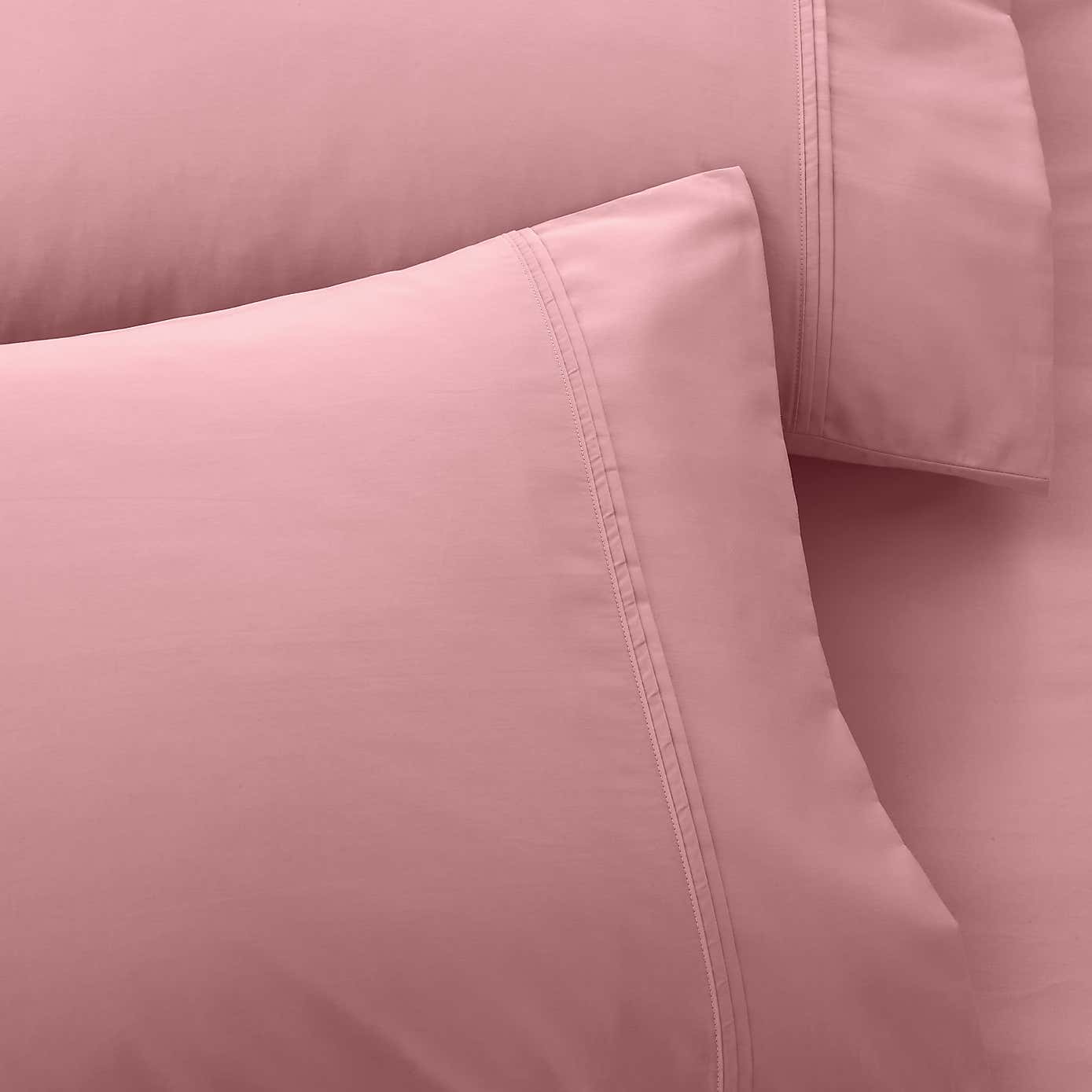 Dorma 500 Thread Count 100% Cotton Satin Plain Cuffed Pillowcase