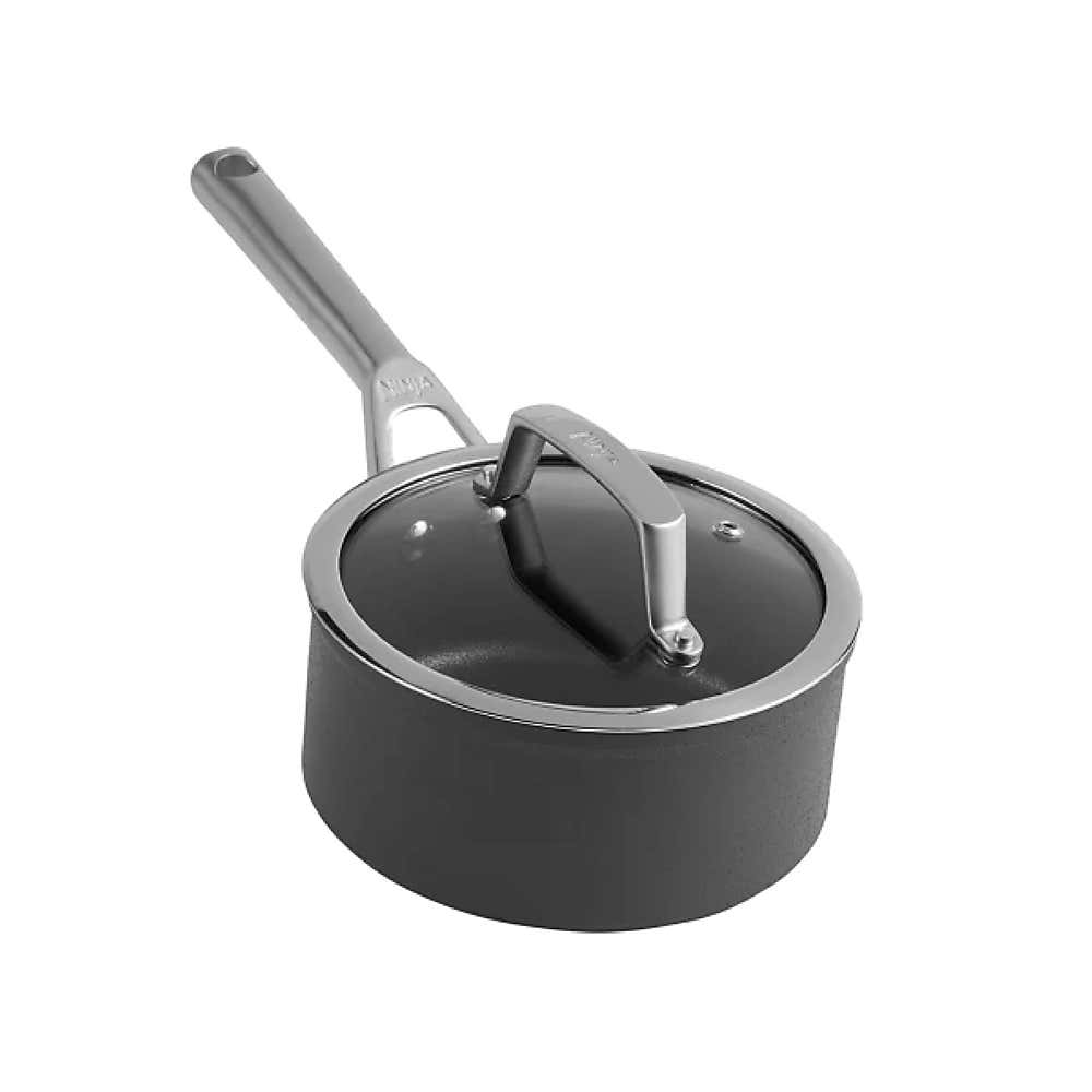 Ninja ZEROSTICK Hard Anodised Saucepan with Lid, 18cm