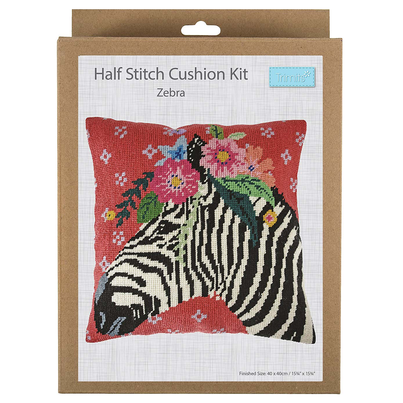Tapestry Kit Cushion Zebra