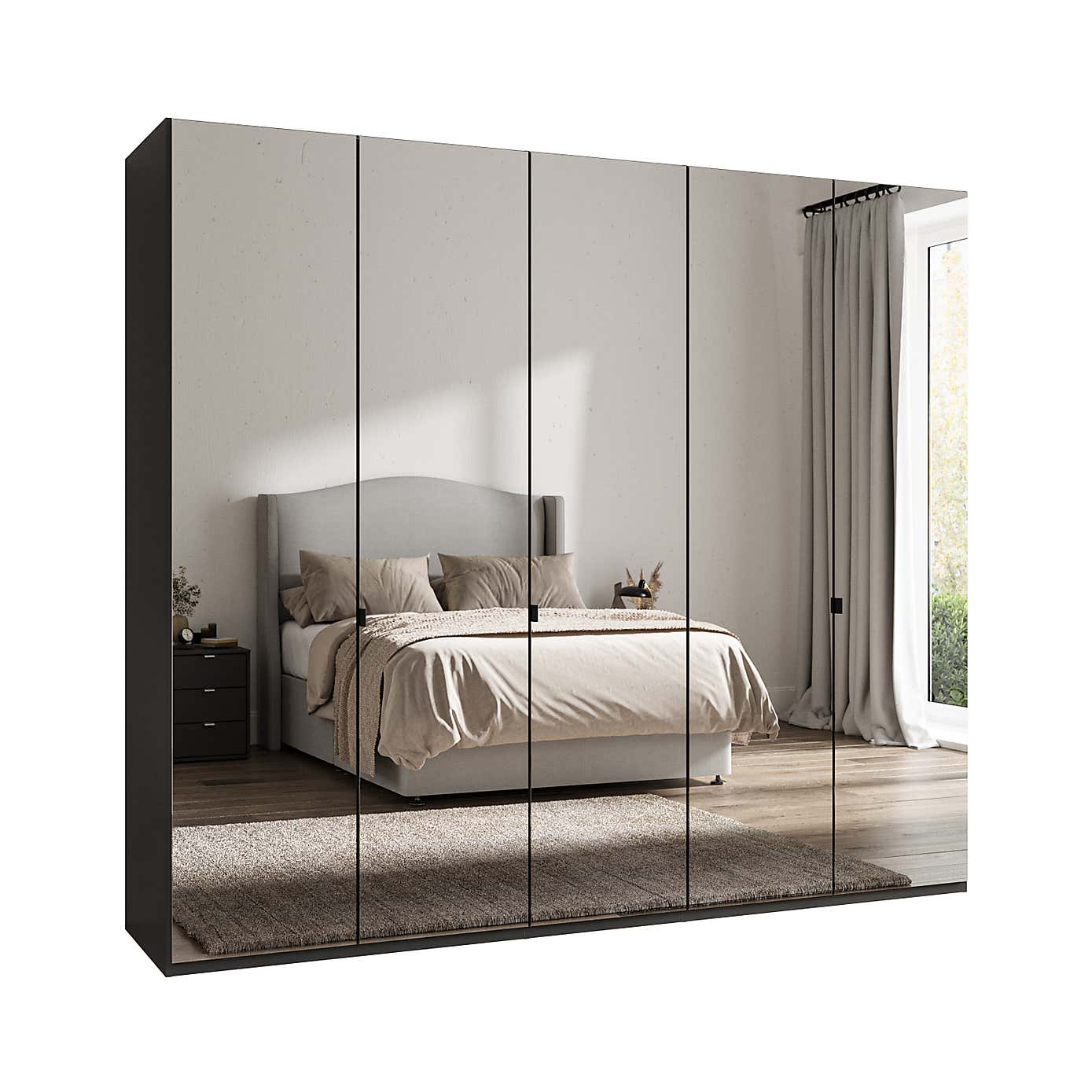 Wiemann Kahla 5 Door Mirrored Wardrobe