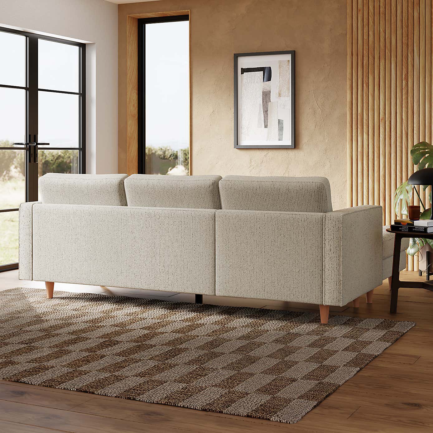 Zoe Boucle Fleck Corner Chaise Sofa
