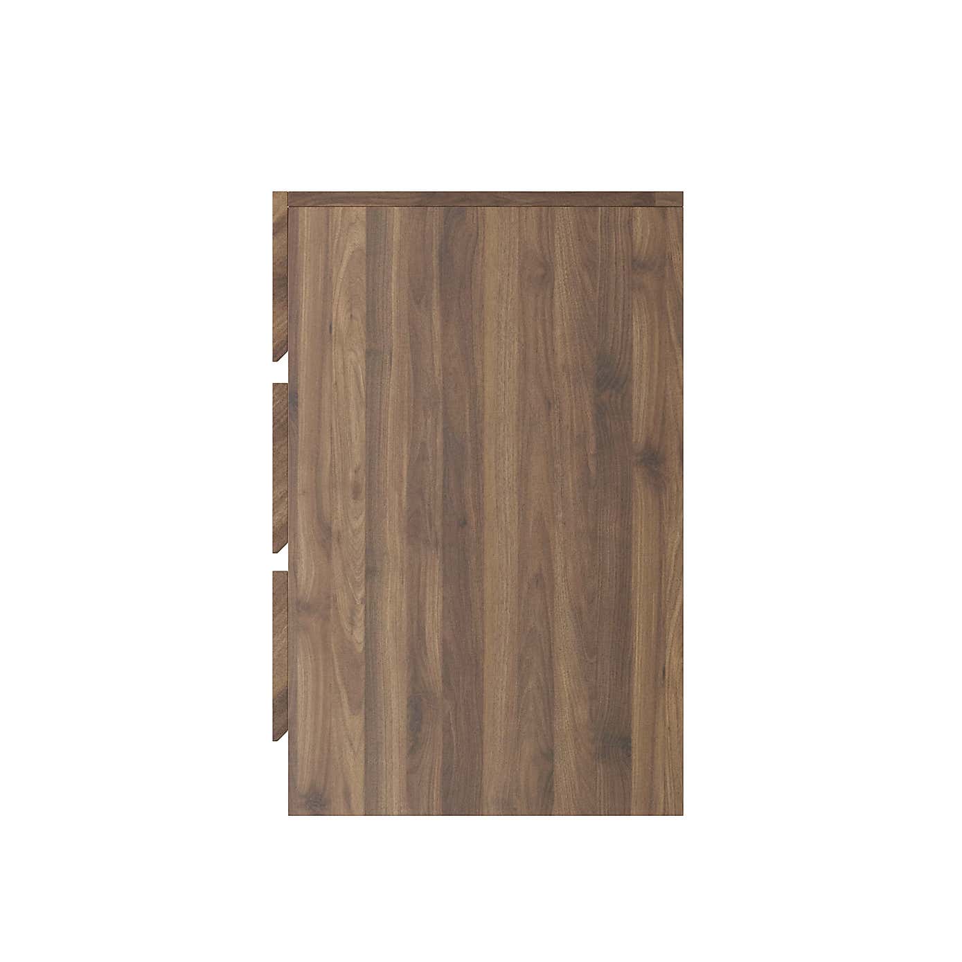 Taranto Pair of 3 Drawer Bedsides Walnut