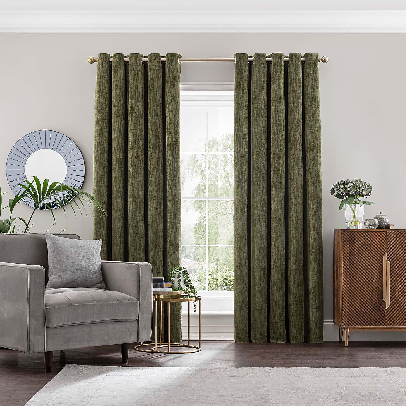 Chenille Ultra Blackout Eyelet Curtains