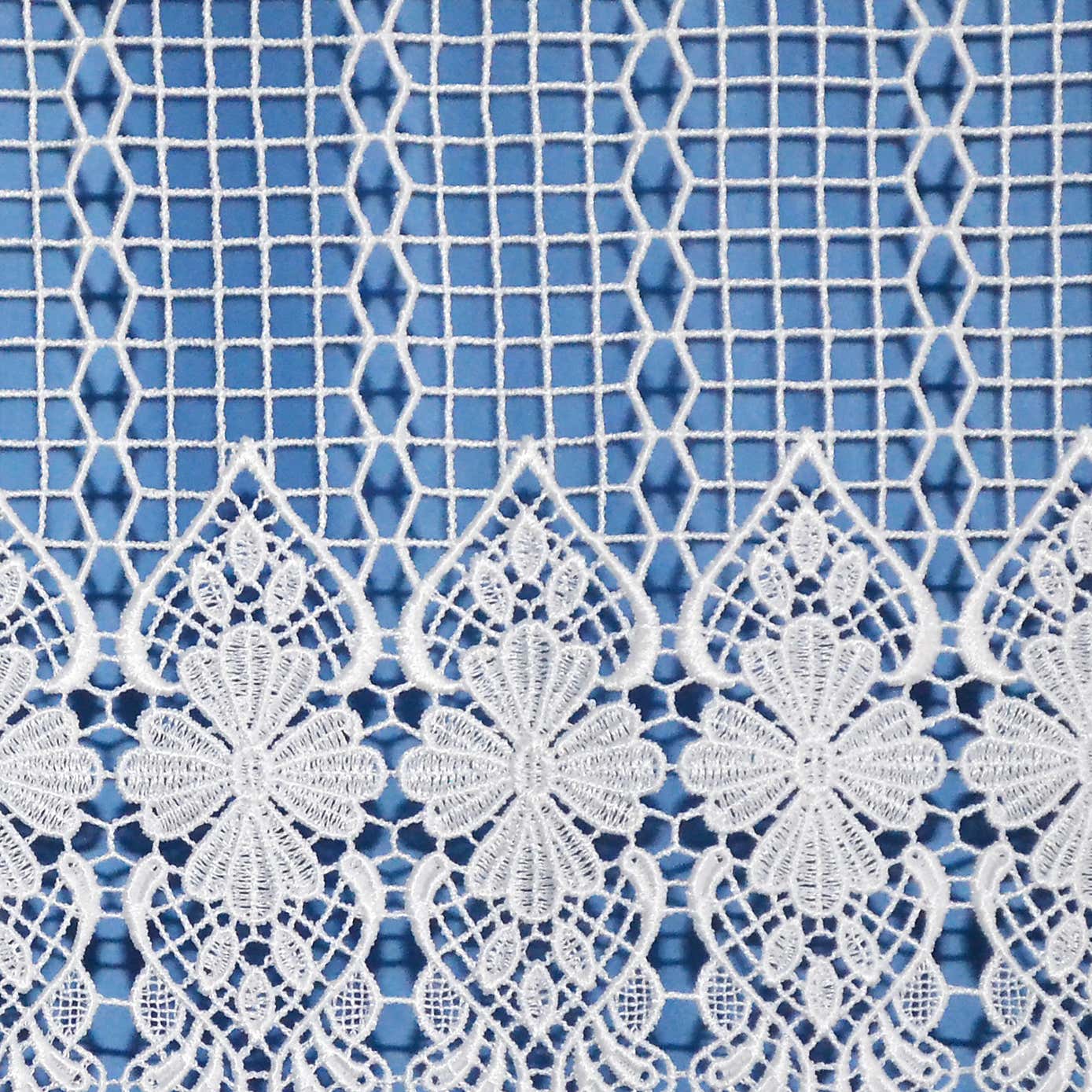 Macrame Cafe Net Tab Top Curtain Fabric