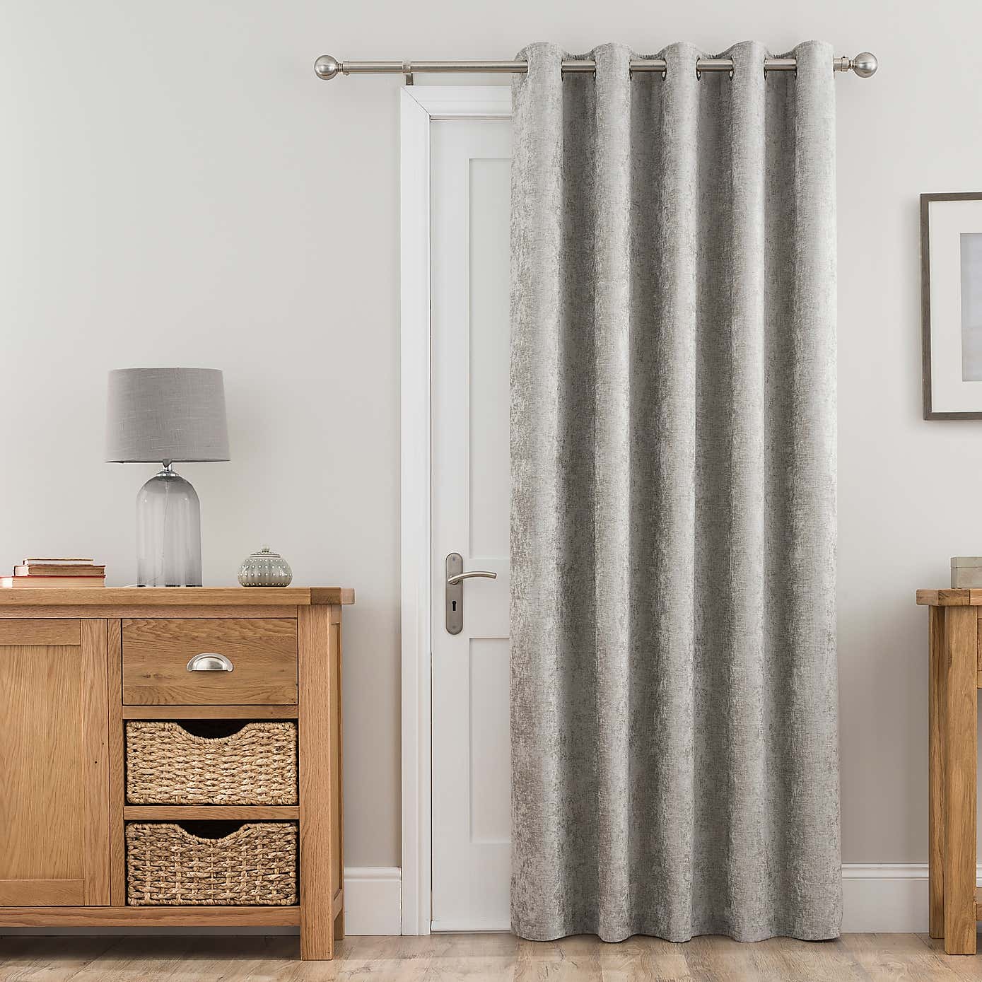 Chenille Thermal Eyelet Door Curtains