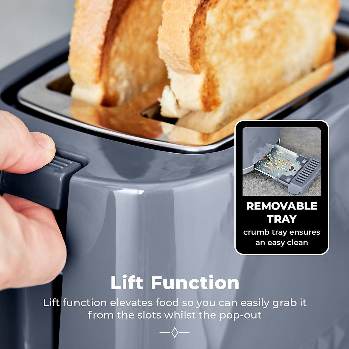 TOWER Solitaire 2 Slice Toaster