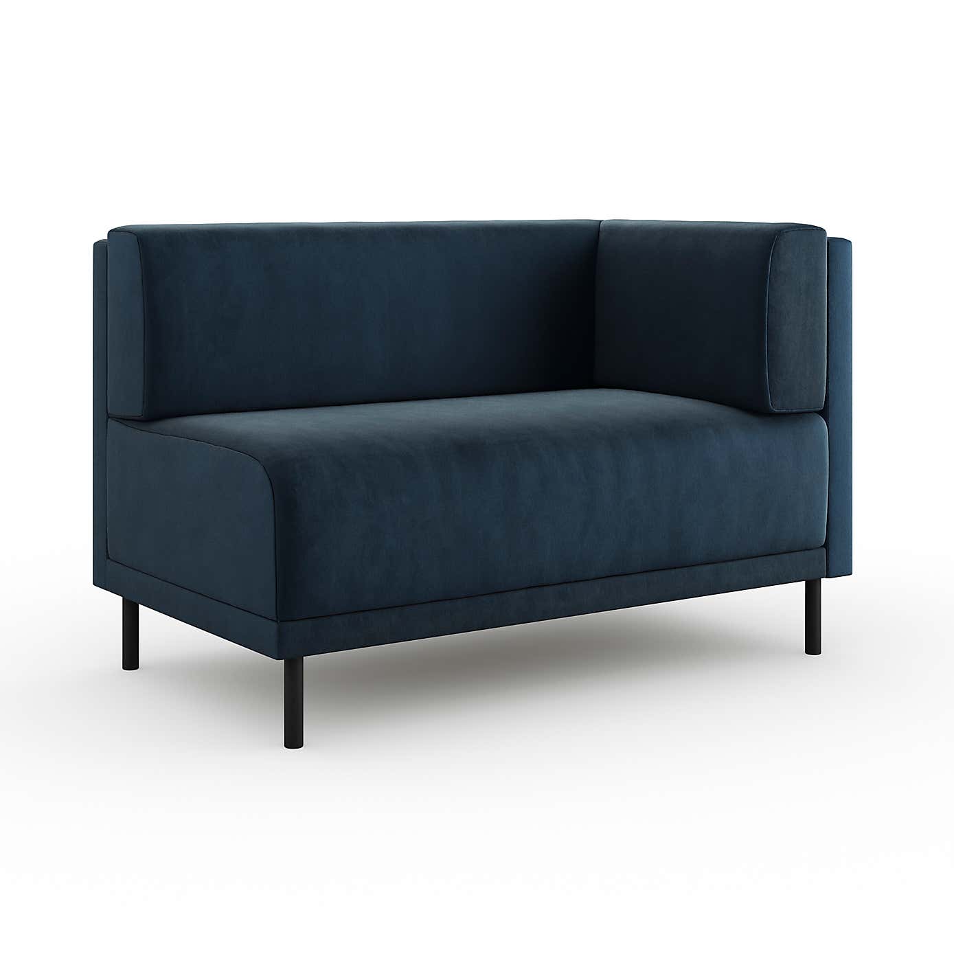 Mae Corner Dining Bench, Matte Plush Velvet