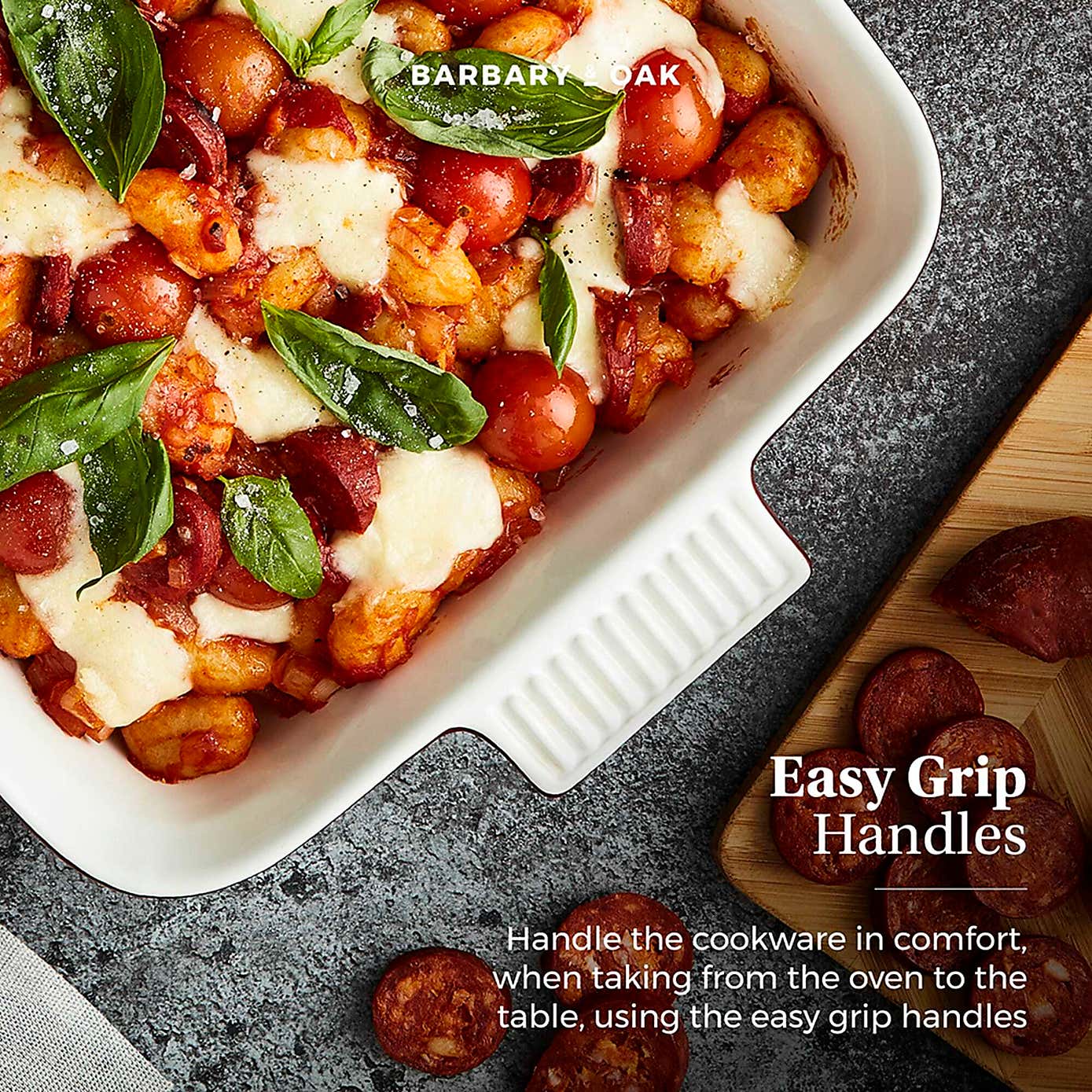 Barbary & Oak Ceramic 26cm Square Oven Dish