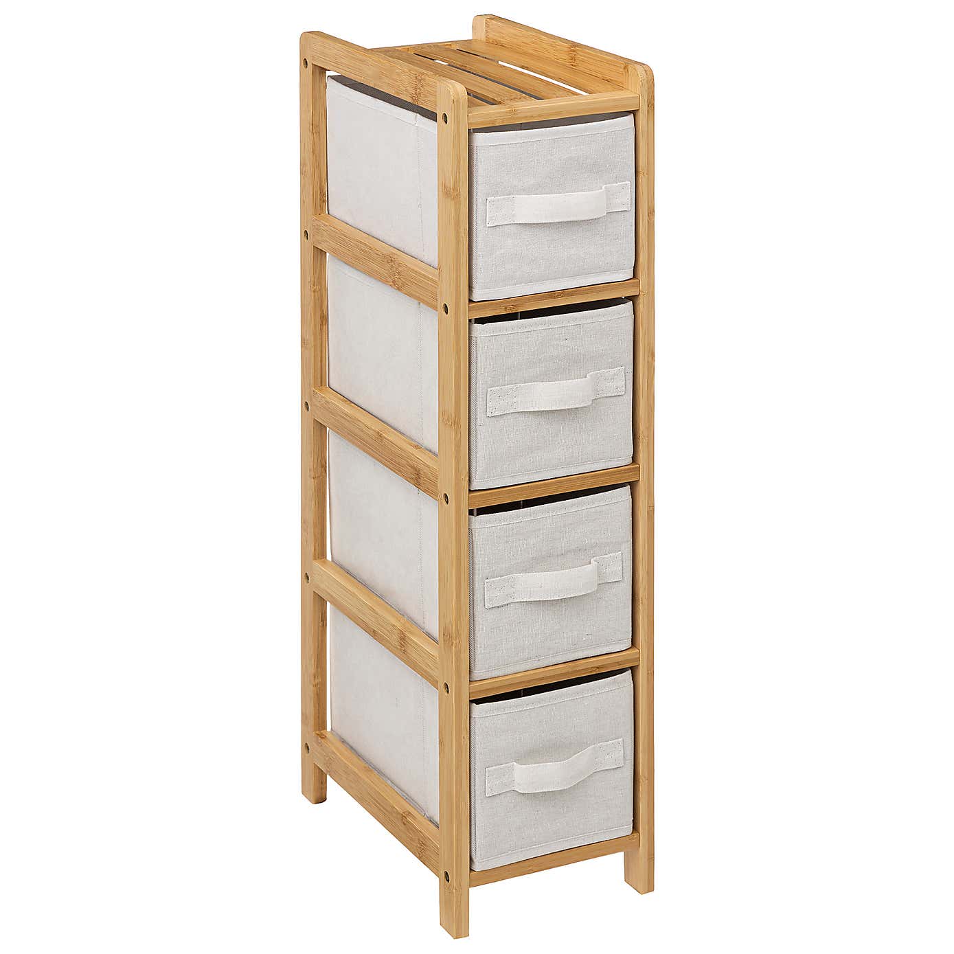 Tissa White 4 Box Narrow Storage Unit