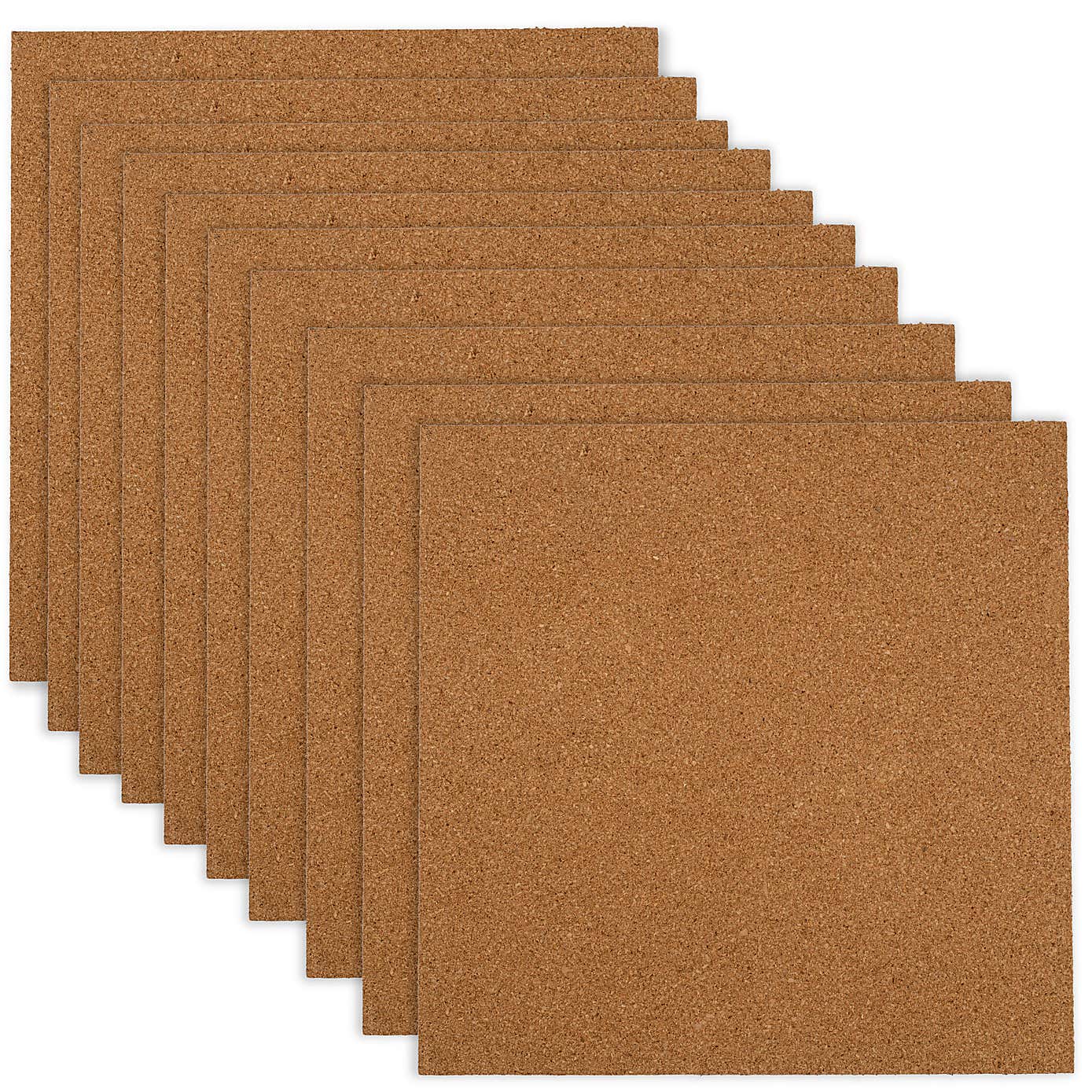 Treefloor Pack of 9 Plain Cork Tiles
