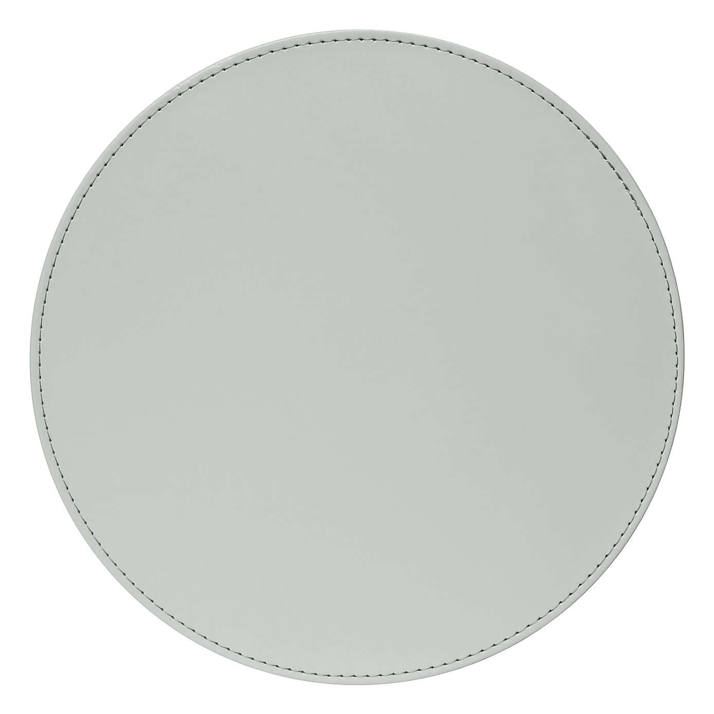 Pack of 4 Reversible Grey Faux Leather Placemats