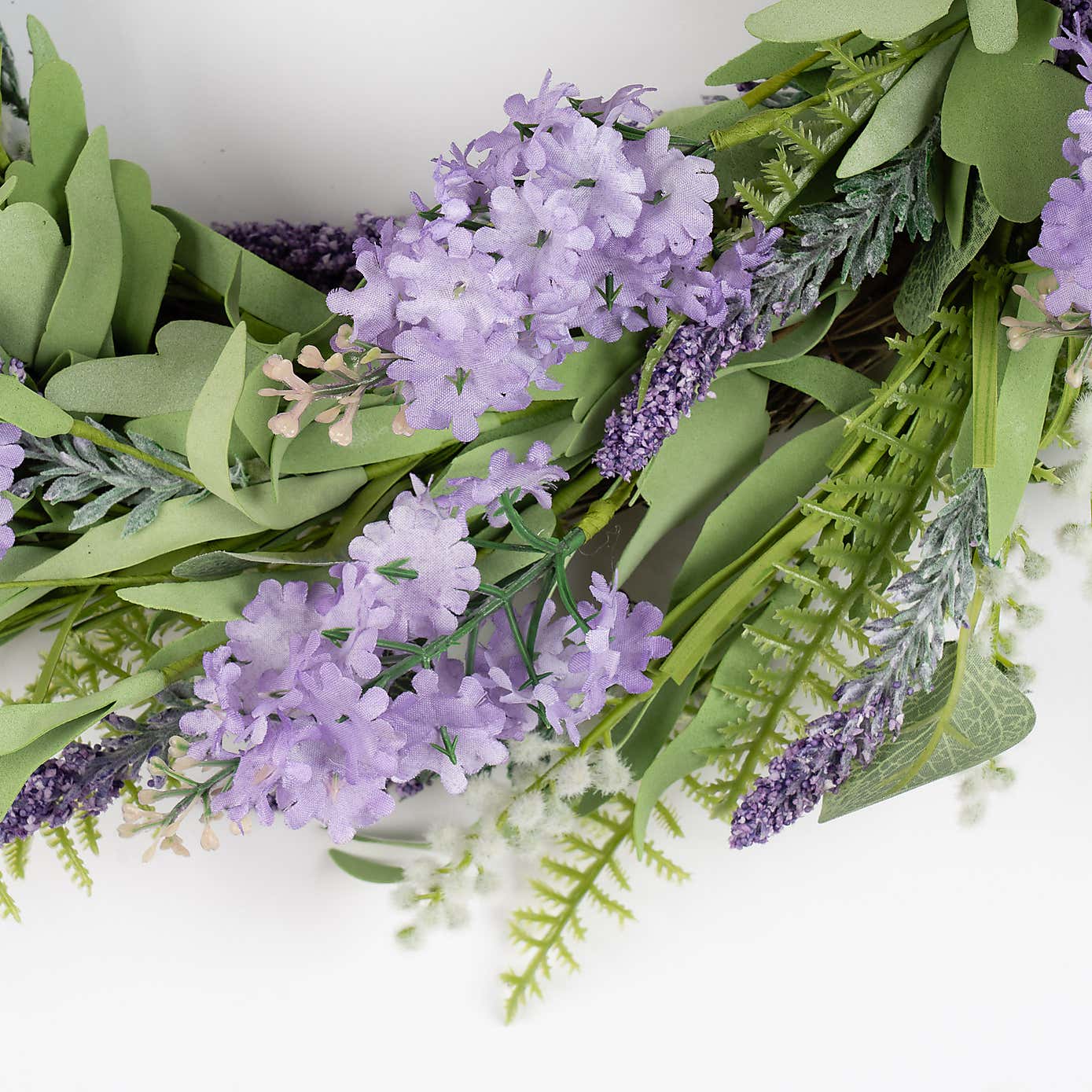 Artificial Purple Hyacinth Eucalyptus & Lavender Wreath